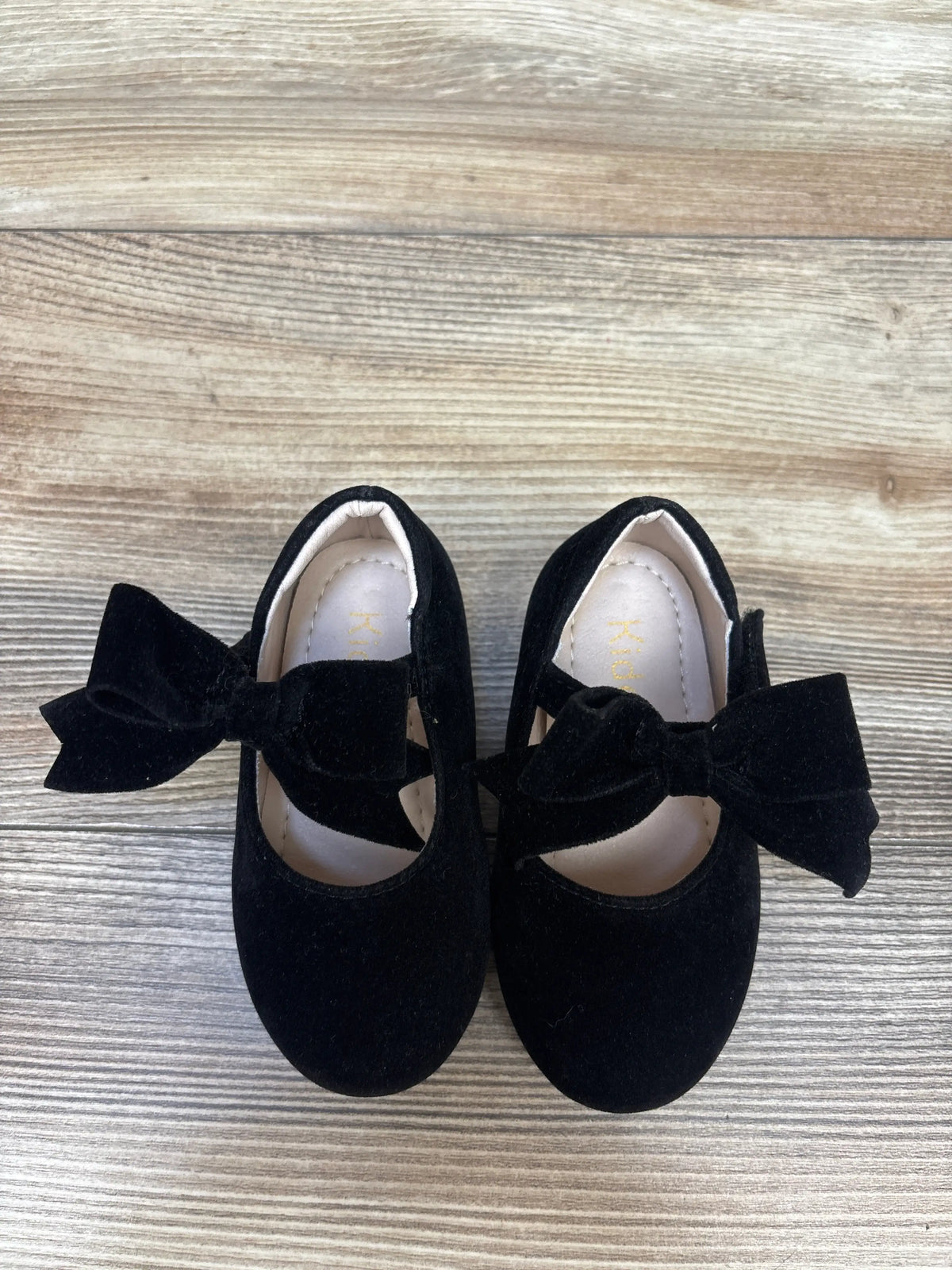 Kiderence Velvet Ballet Flats Black sz 5c