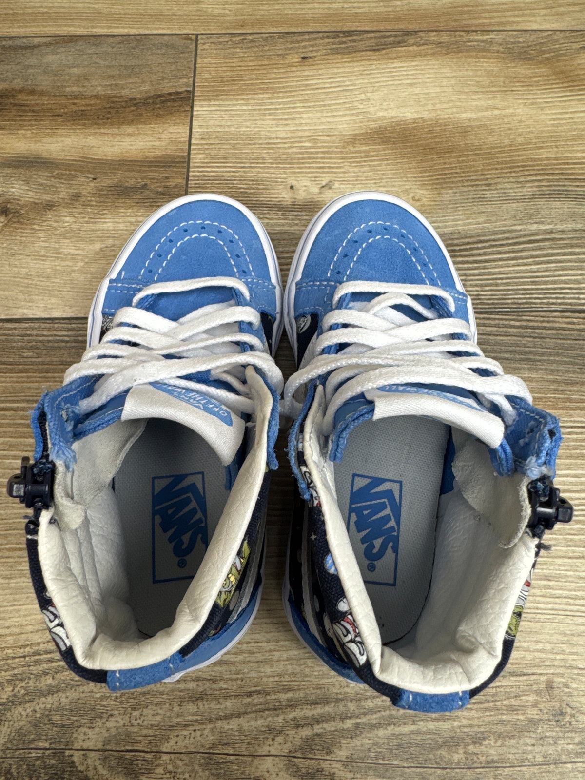 Vans Glow Cosmic Zoo Sk8-Hi Reissue Side Zip Shoes Blue sz 11c