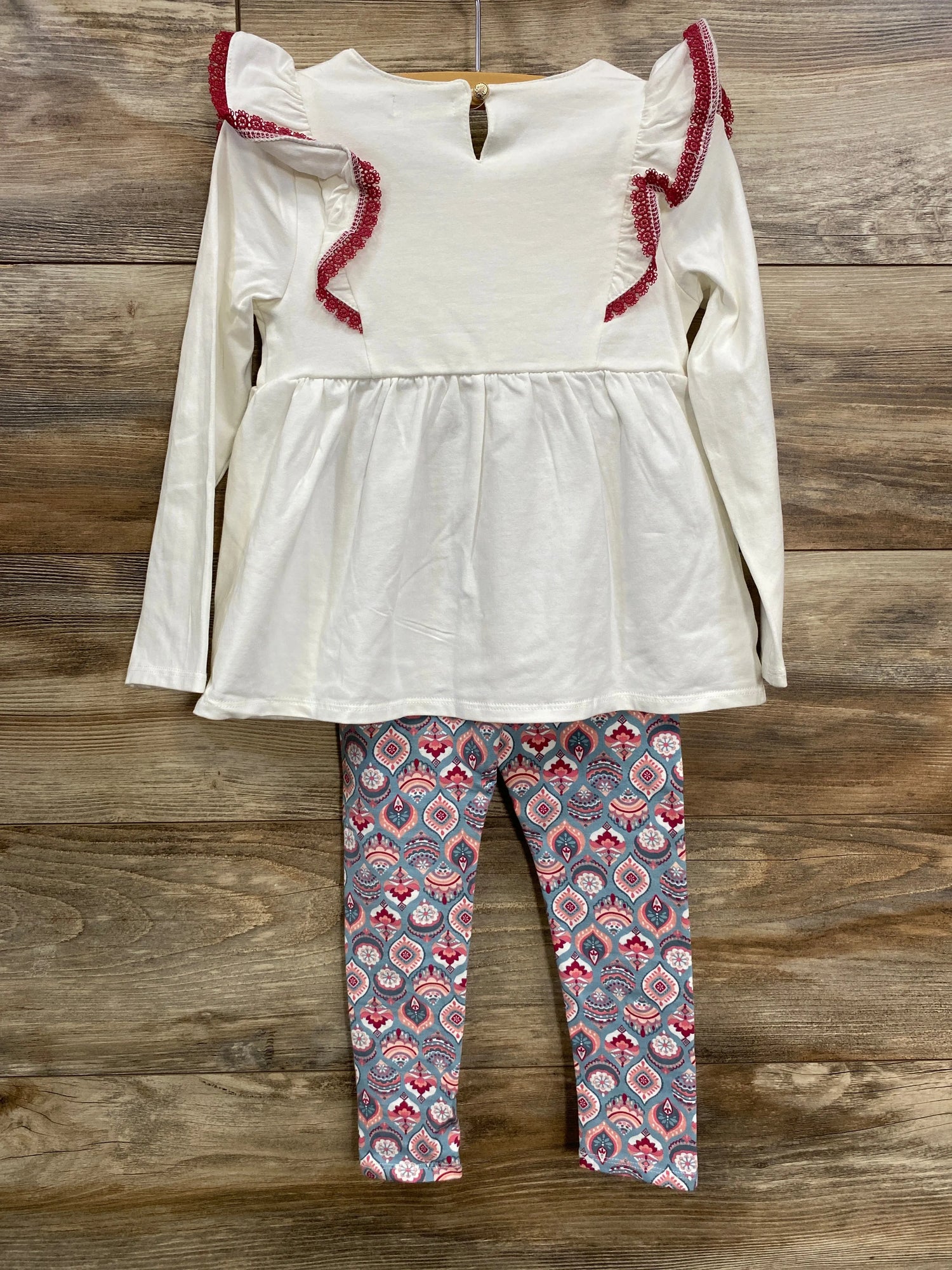 Rachel Zoe 2pc Embroidered Shirt & Leggings White sz 3T