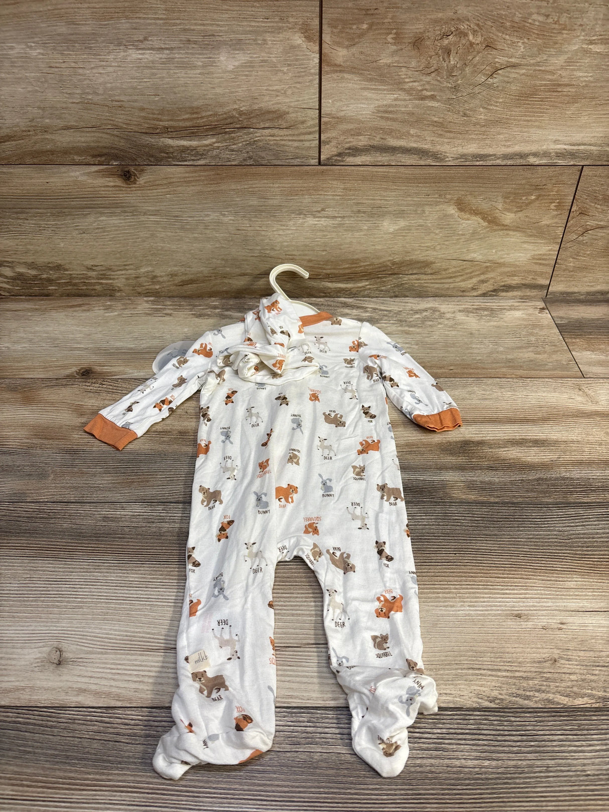 NEW Milkberry 2pc Bamboo Sleeper & Hat Set Ivory sz 0-3m