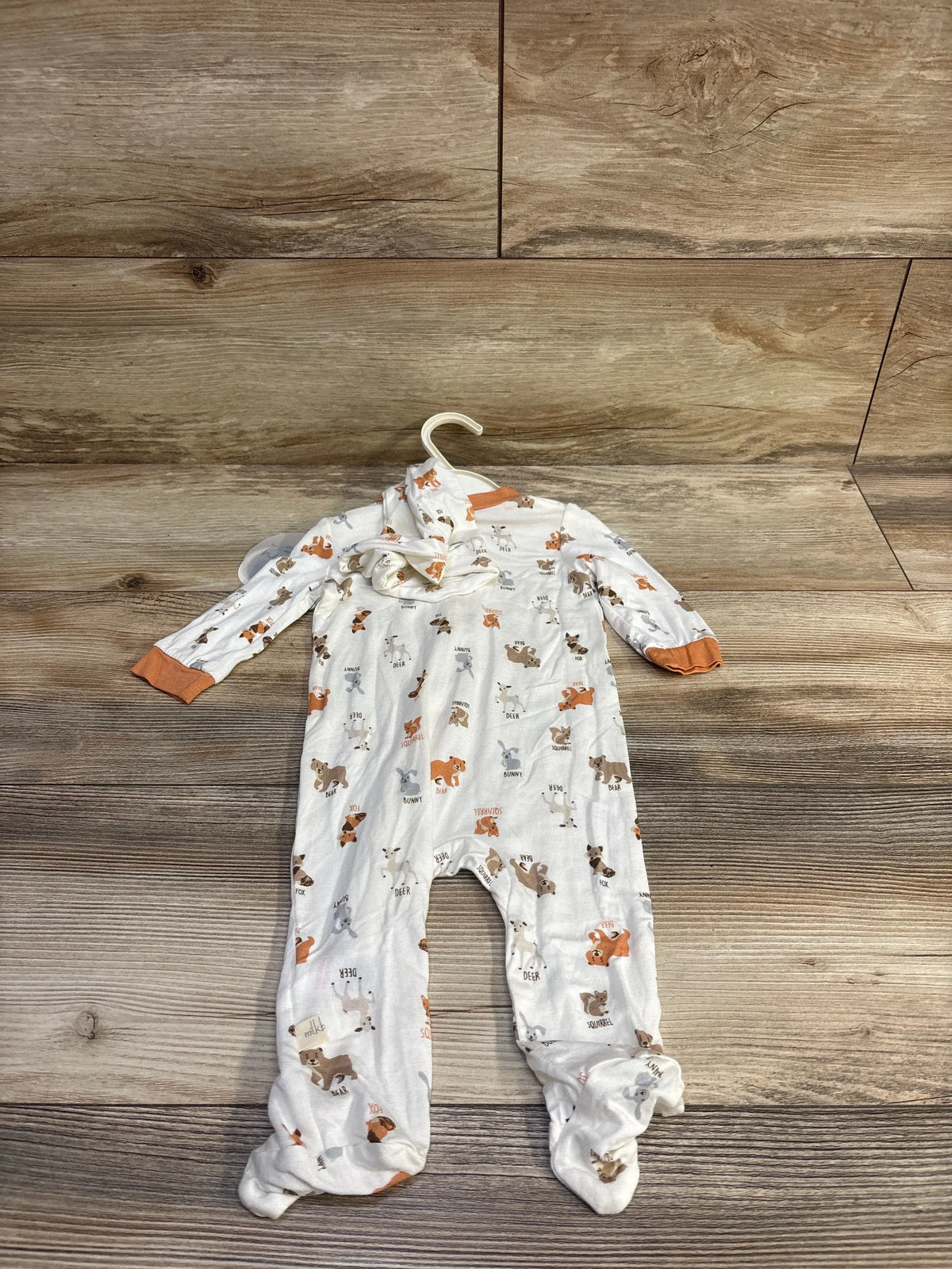 NEW Milkberry 2pc Bamboo Sleeper & Hat Set Ivory sz 0-3m