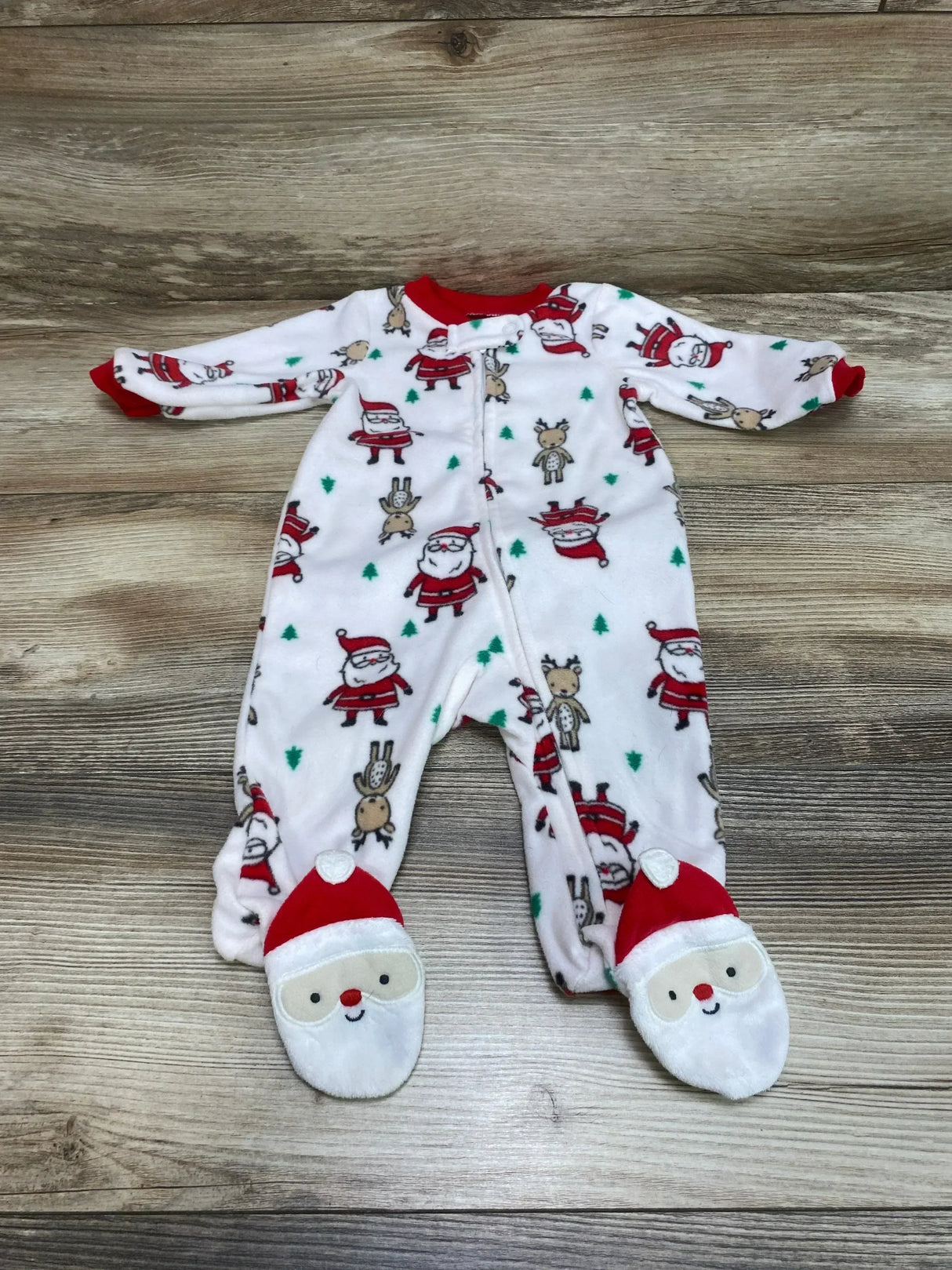 Just One You Santa Blanket Sleeper White sz 3m - Me n Mommy To Be