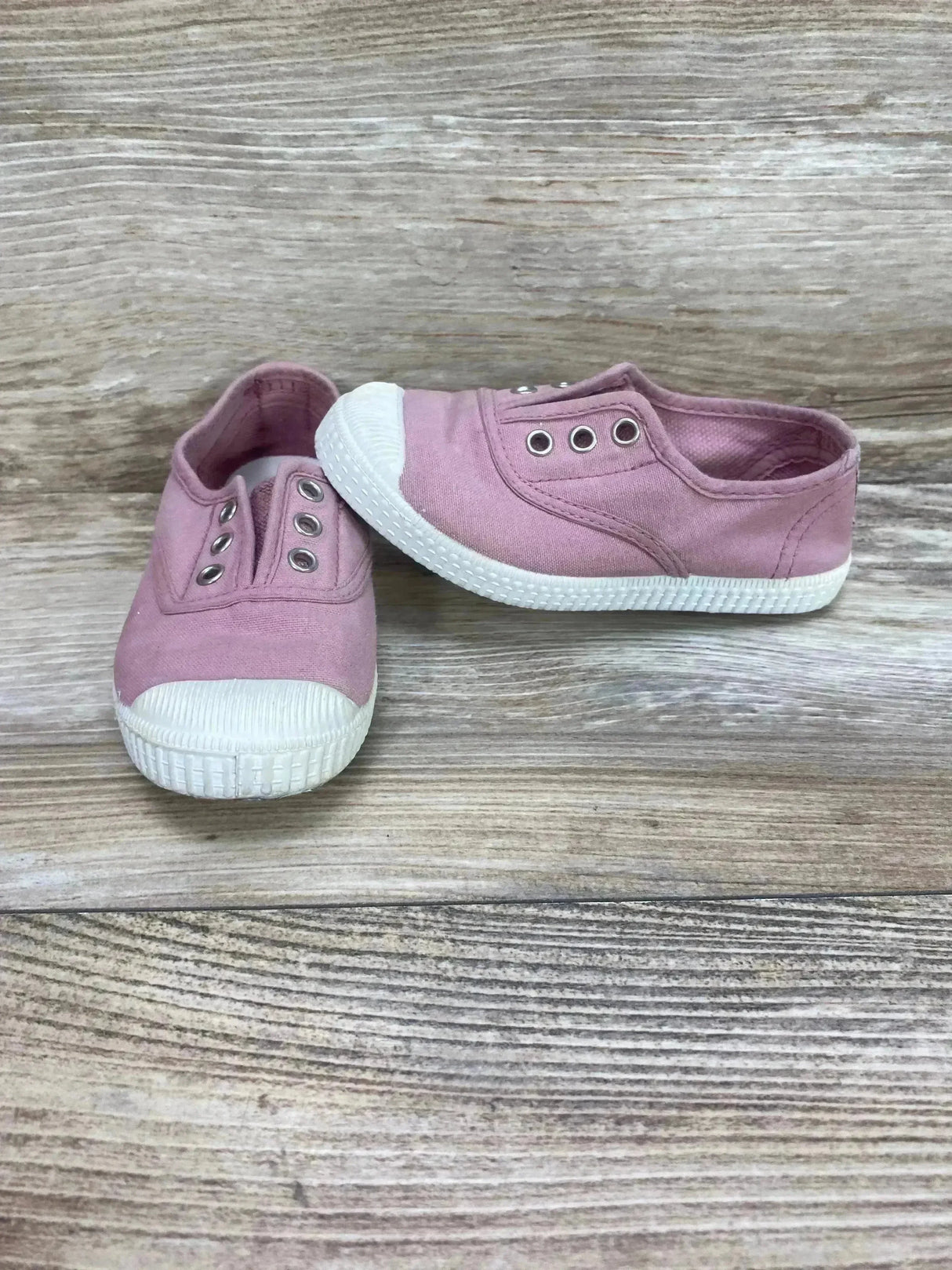 Cienta Distressed Canvas Slip On Sneakers Pink sz 9c - Me n Mommy To Be