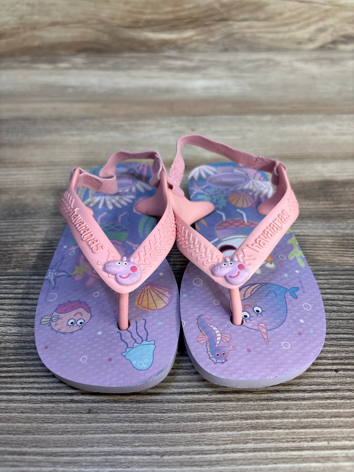 Havaianas Peppa Pig Flip Flops Purple sz 9c
