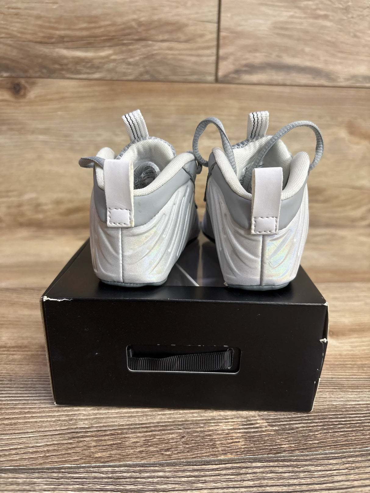 Nike Little Posite One Crib 'Light Solar Flare Heather' Sneakers sz 3c