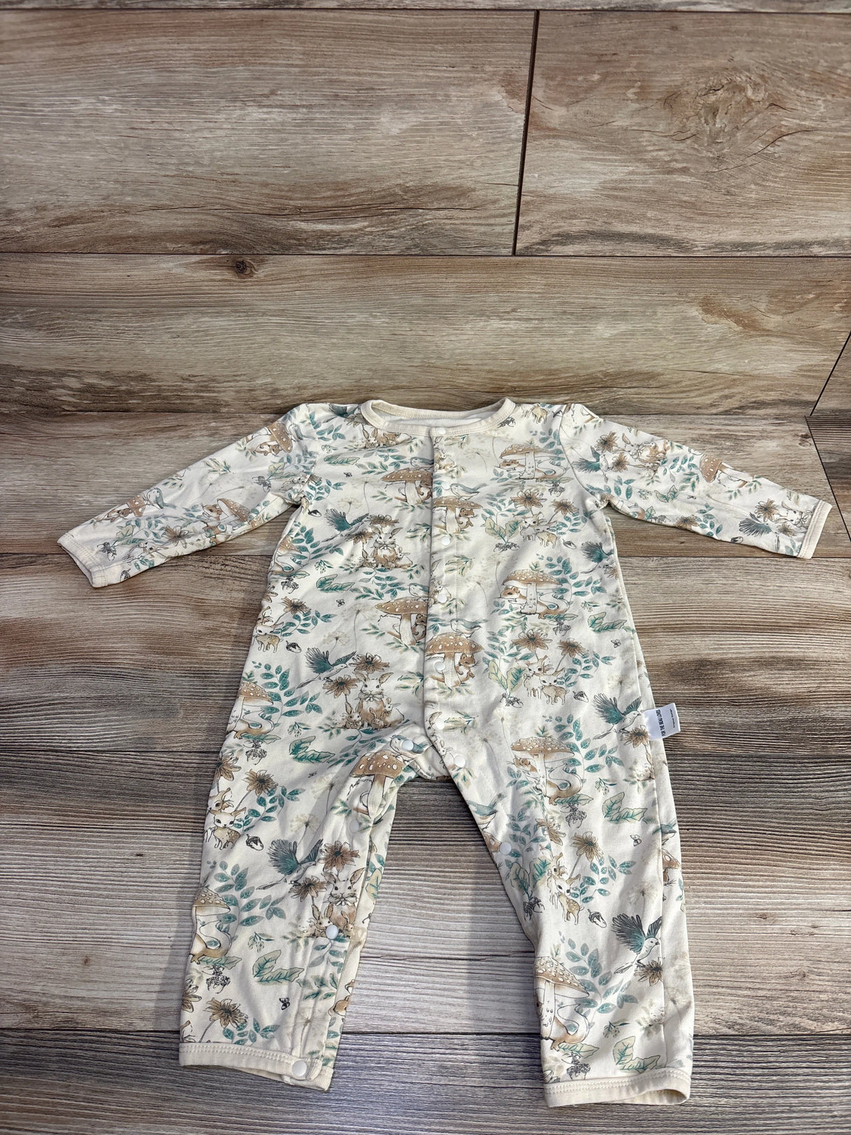 Woodland Creature Print Coverall Beige sz 18-24m