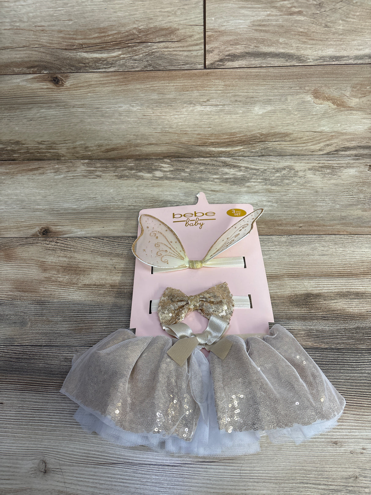 NEW Bebe Baby Boutique 3pc Photoshoot SetGold