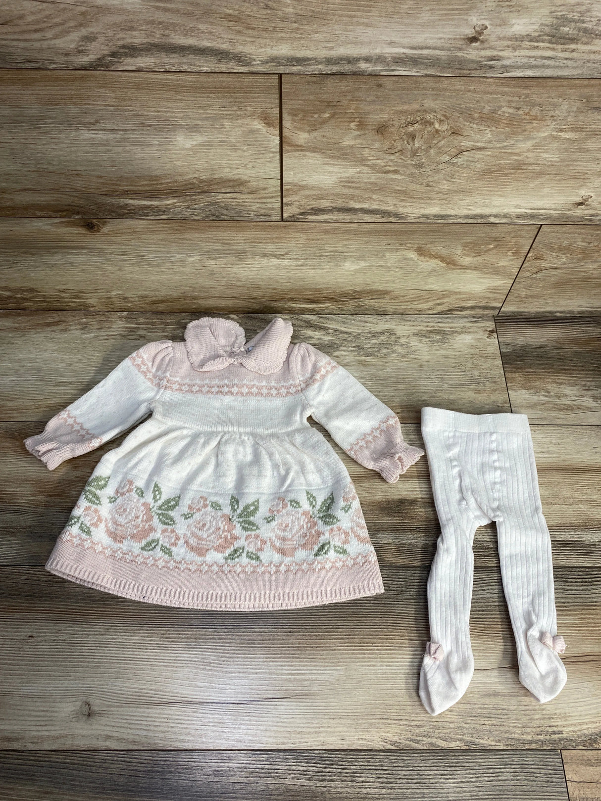 Cupcakes and Cashmere 2pc Sweater Dress Set Pink sz 3-6m