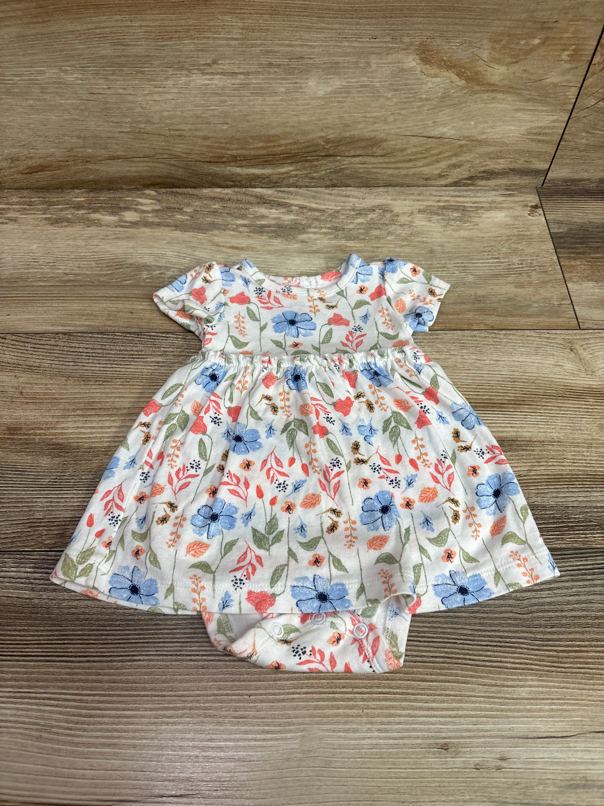 Child Of Mine Floral Bodysuit Dress White sz 0-3m