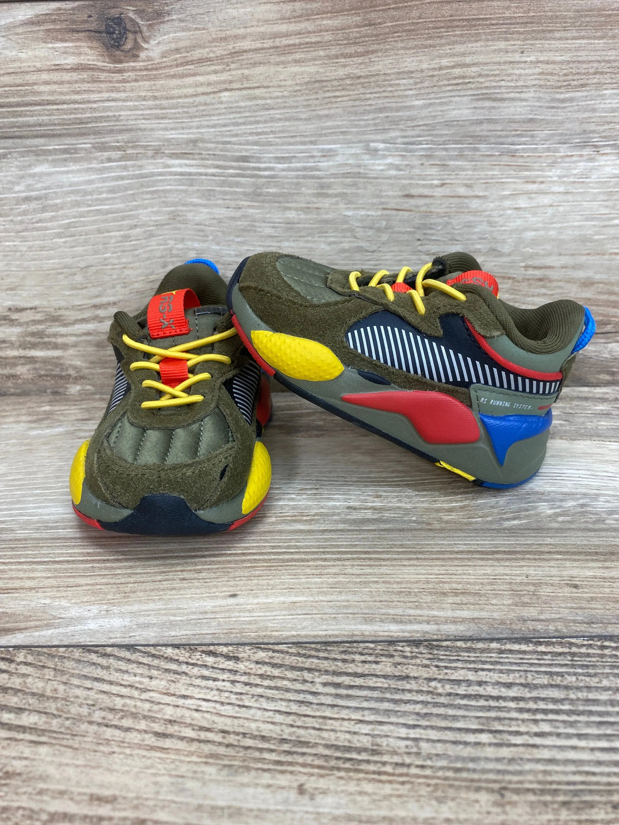 Puma RS-X Militia Sneakers in Olive Green sz 4c - Me n Mommy To Be