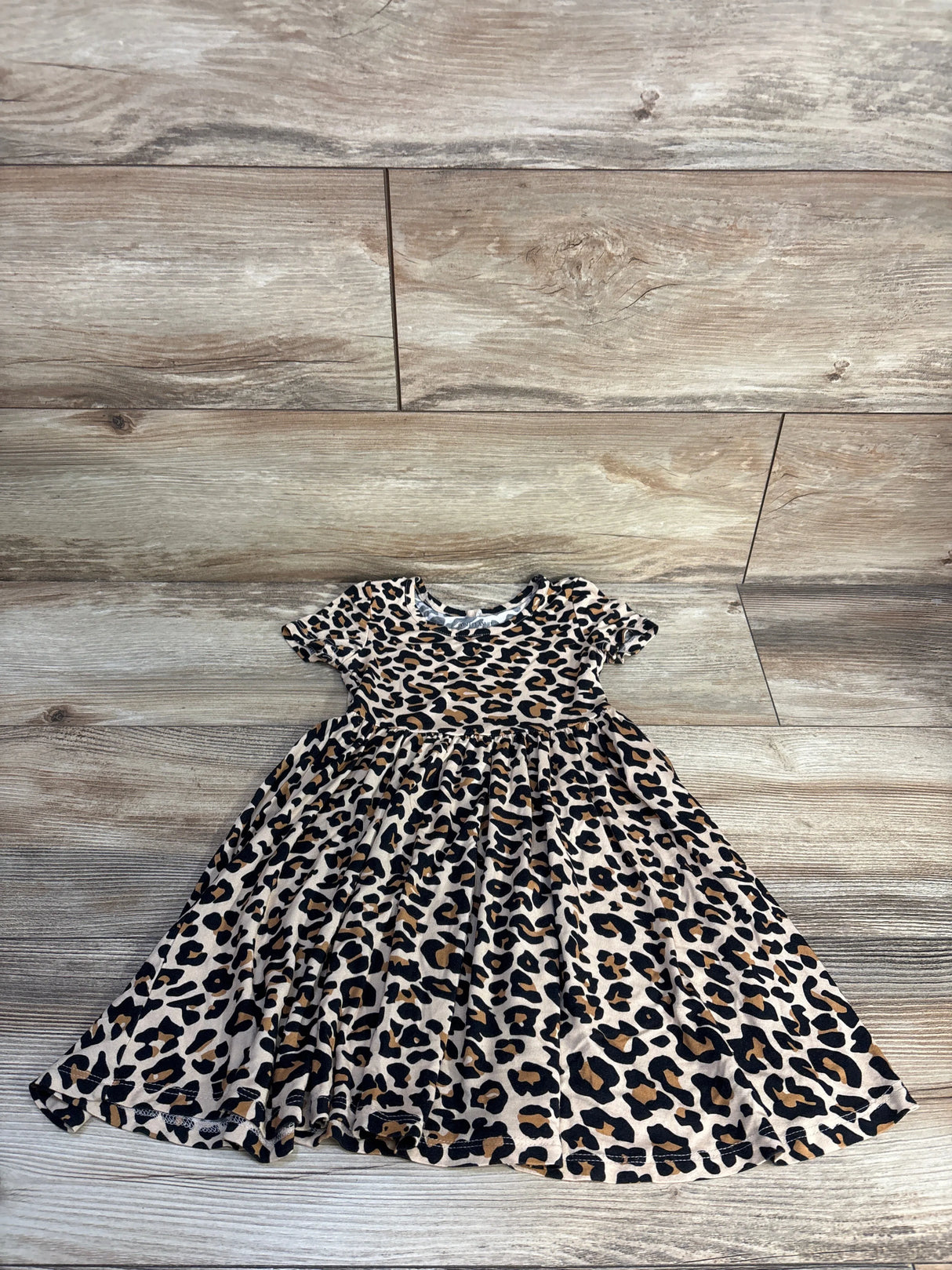 Posh P. Lana Leopard Twirl Dress Beige sz 2T