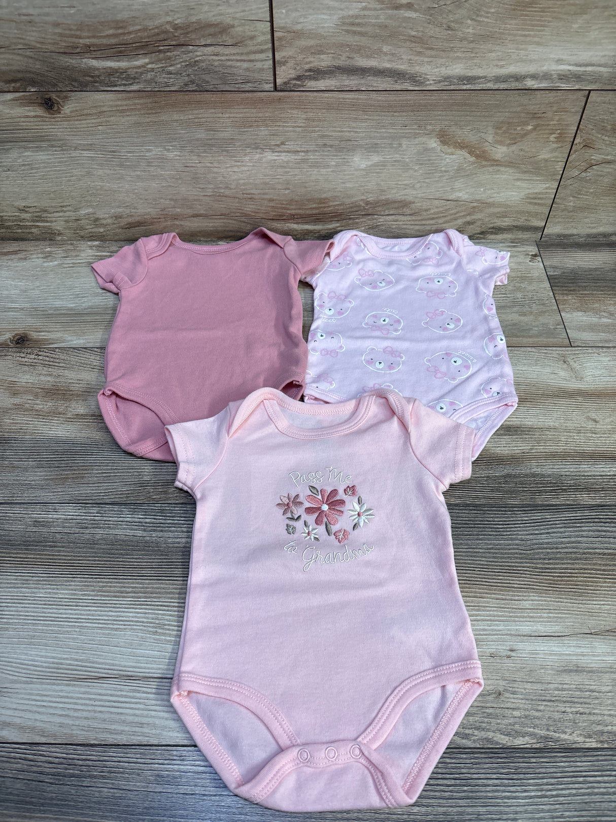 Little & Loved 3pk Bodysuits Pink sz 3-6m