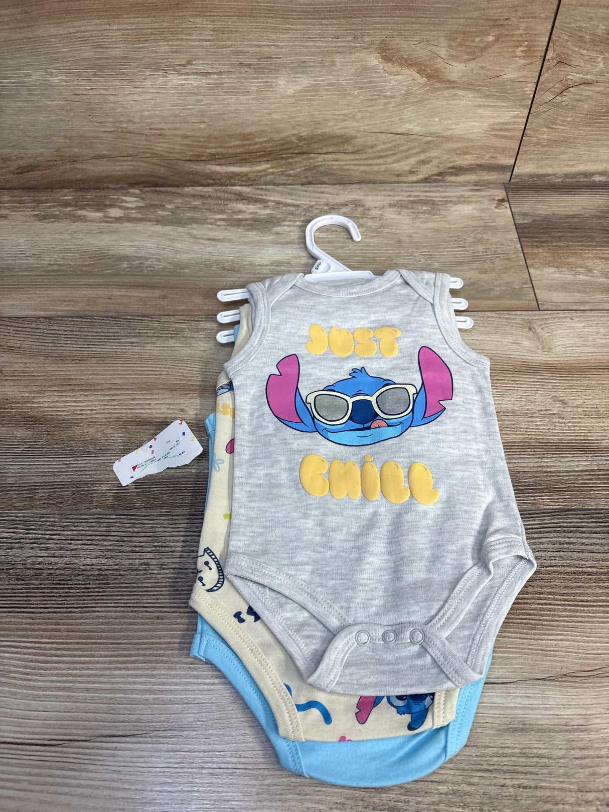 NEW Disney Baby 3pk Lilo & Stitch Tank Bodysuits Blue sz 3/6m