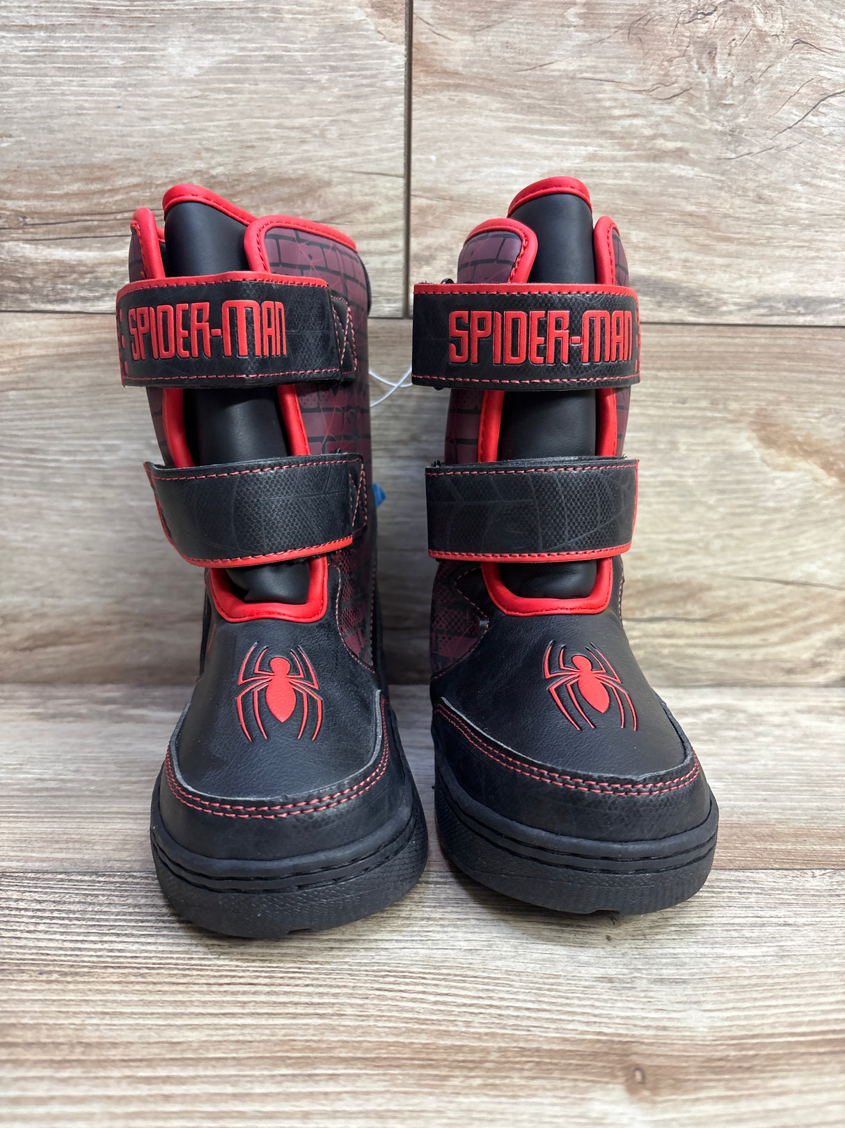 NEW Marvel Spider-Man Light-Up Winter Boots Black sz 1Y