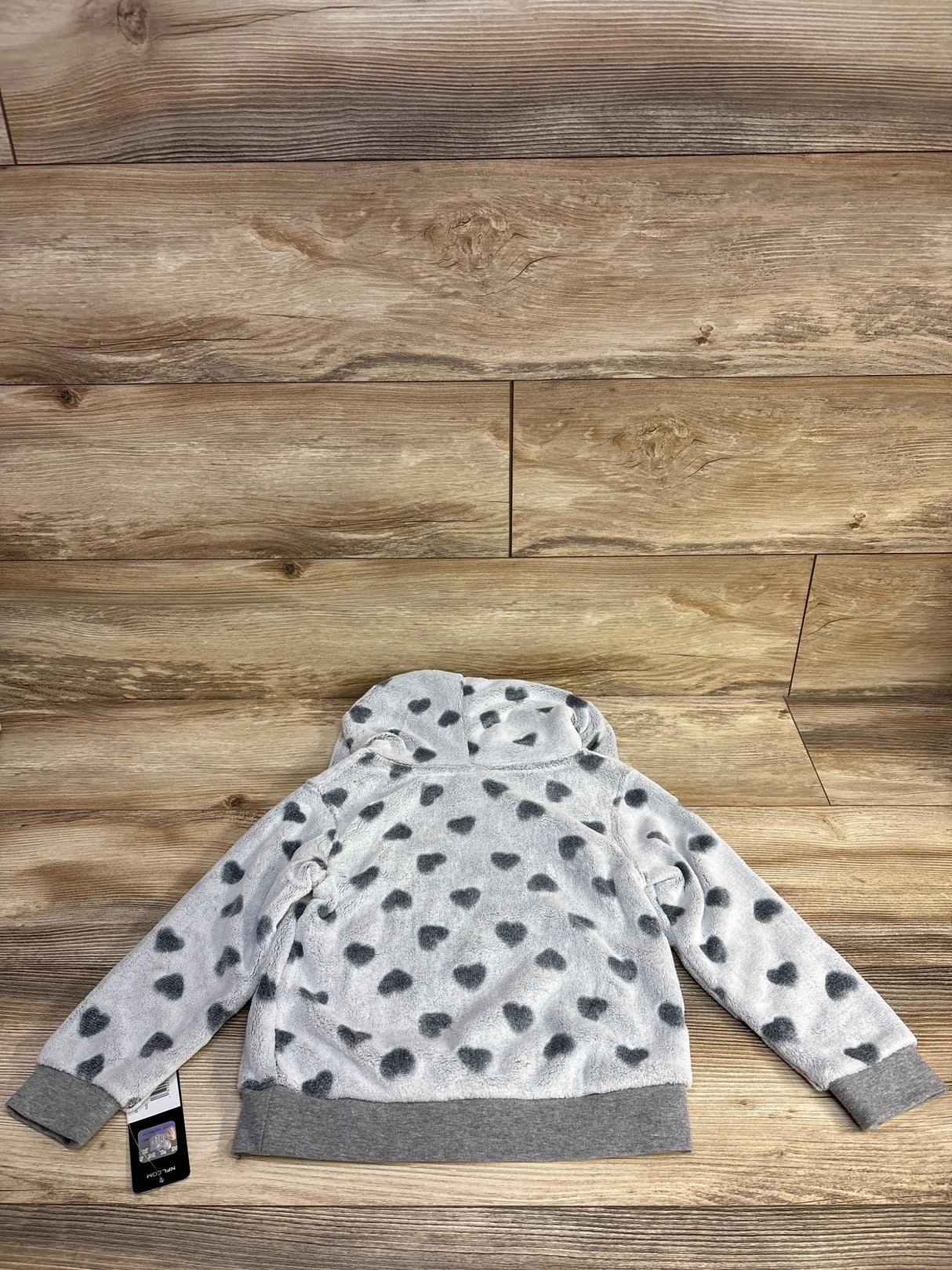 NEW NFL Team Kansas City Chiefs Heart To Heart Pullover Hoodie Grey sz 4T