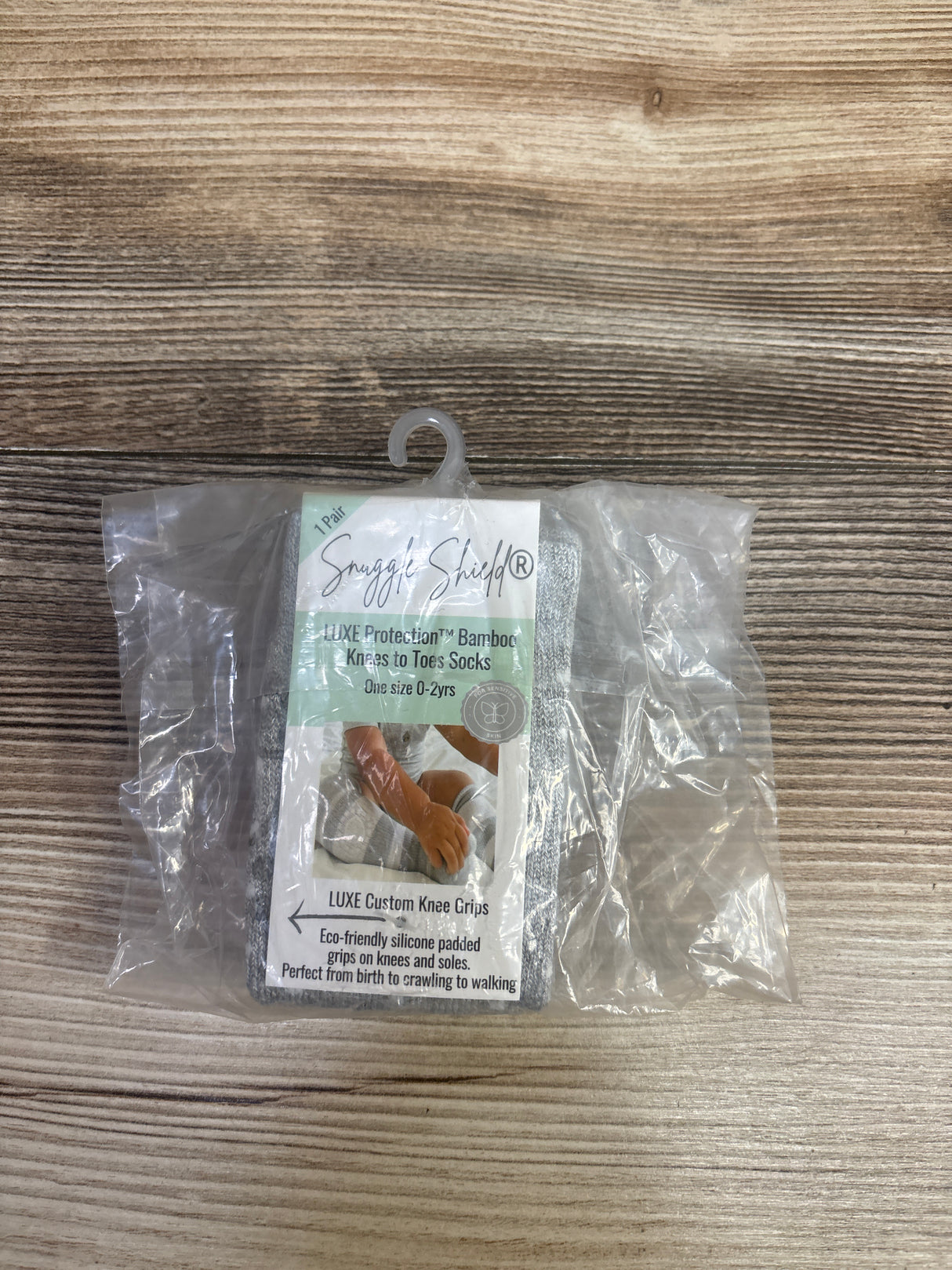 NEW Snuggle Shield LUXE Protection Bamboo Knees to Toes Socks Grey