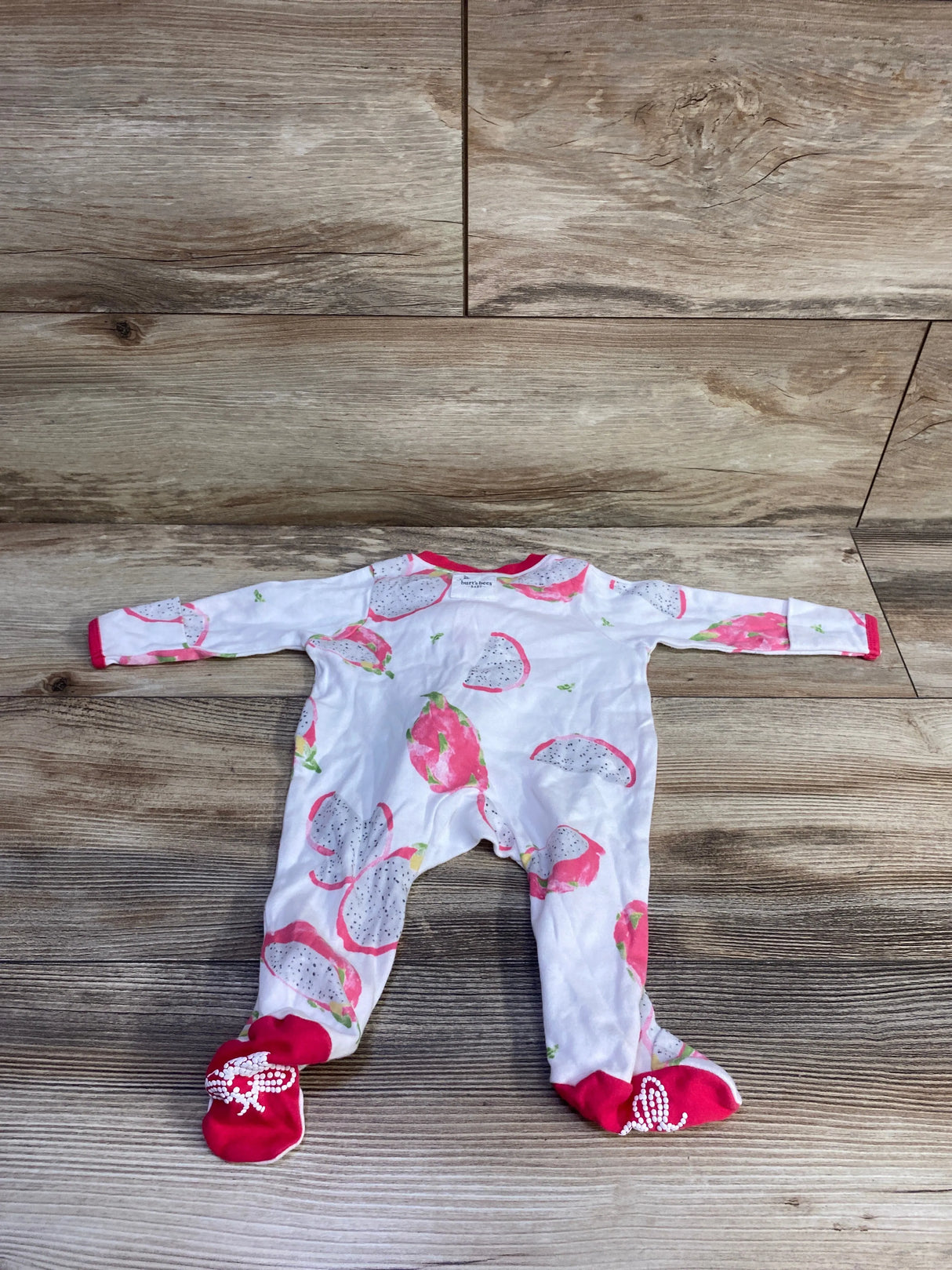 Burt's Bees Dragon Fruit Sleeper White sz Newborn