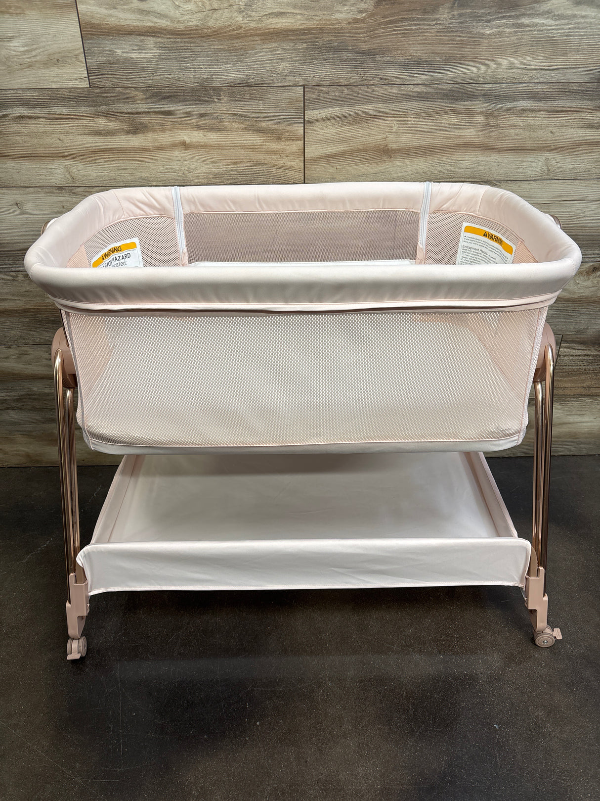 KOOLABABY Baby Bassinet Bedside Sleeper in Pink