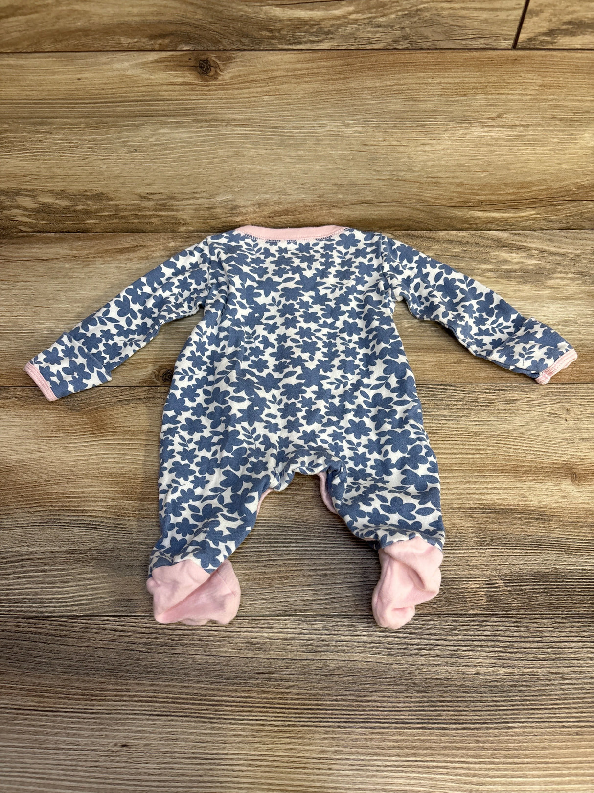 Carter's Floral Sleeper White/Blue sz Newborn - Me n Mommy To Be