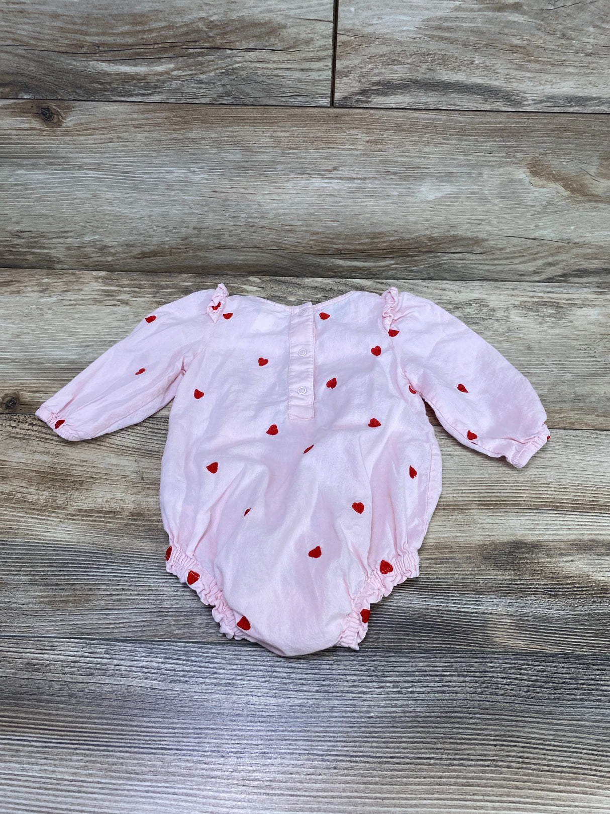Cat & Jack Embroidered Hearts Romper Pink sz 3-6m - Me n Mommy To Be