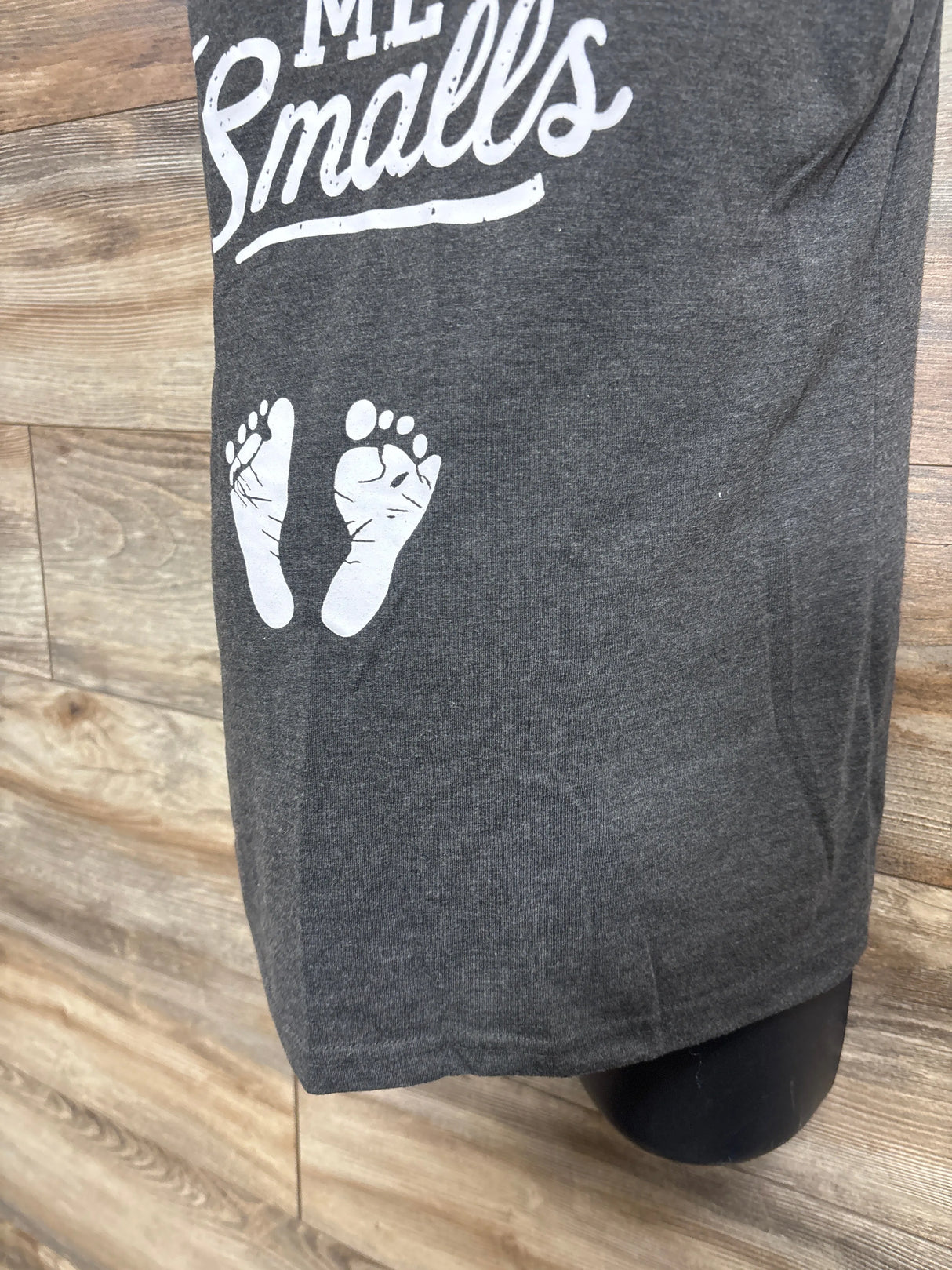'You're Kicking Me Smalls' Maternity Tank Top Grey sz Medium