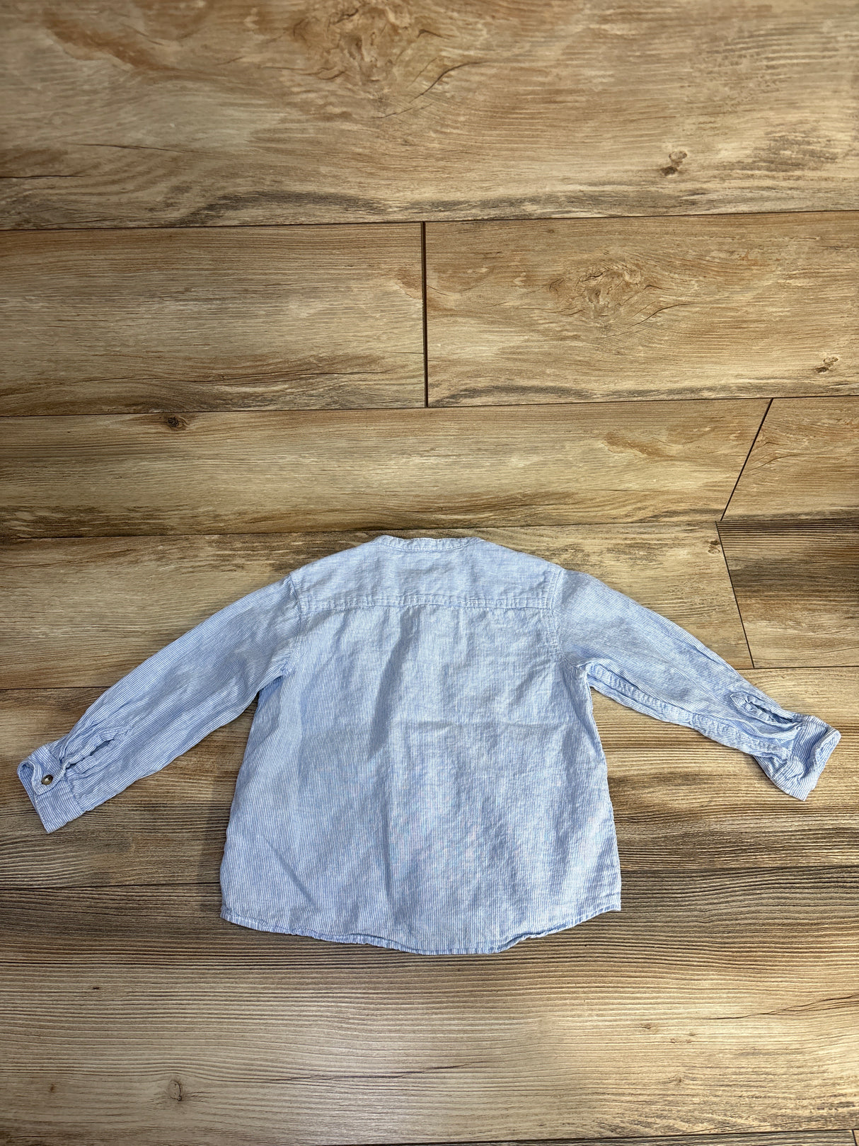 H&M Striped Button Up Shirt Blue sz 3T