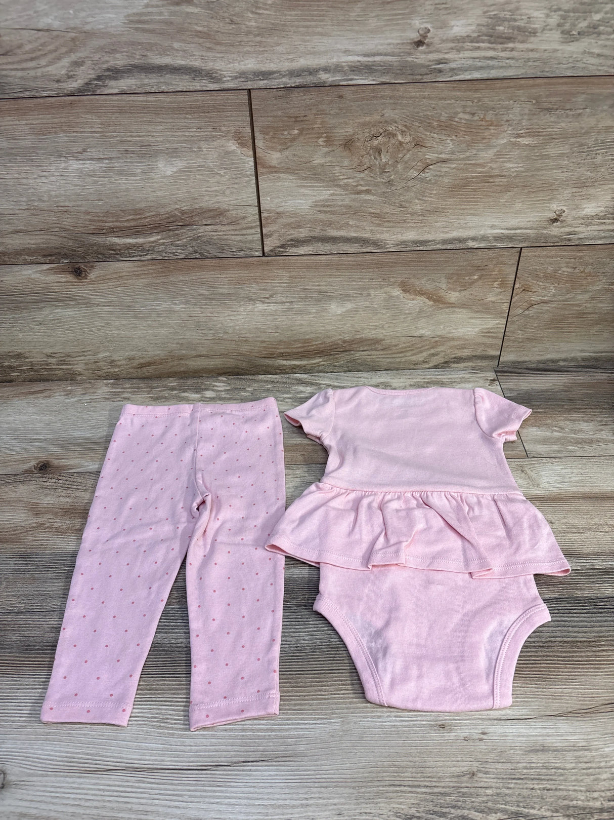 Just One You 2pc Little Sister Bodysuit & Pants Pink sz 12m