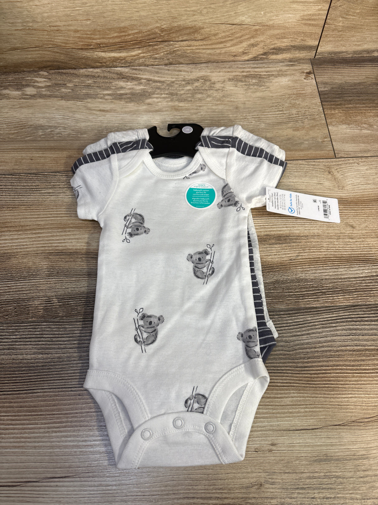 NEW Child Of Mine 3pk Bodysuits Grey sz Newborn
