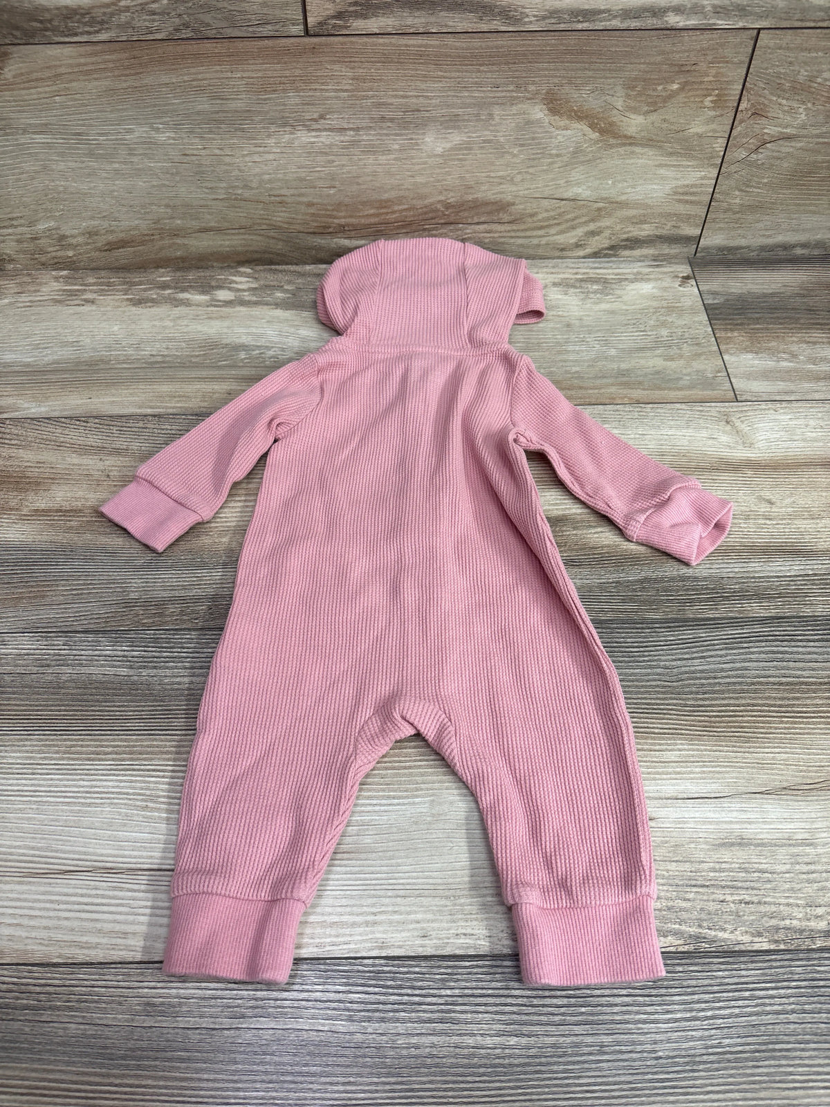 Carter's Waffle Knit Hooded Coverall Pink sz 3m