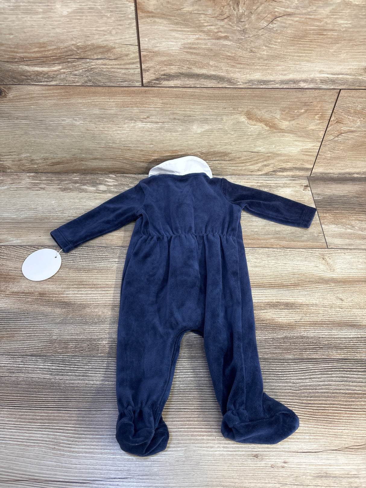 NEW Edgehill Collection Velour Footed coverall Navy sz Newborn