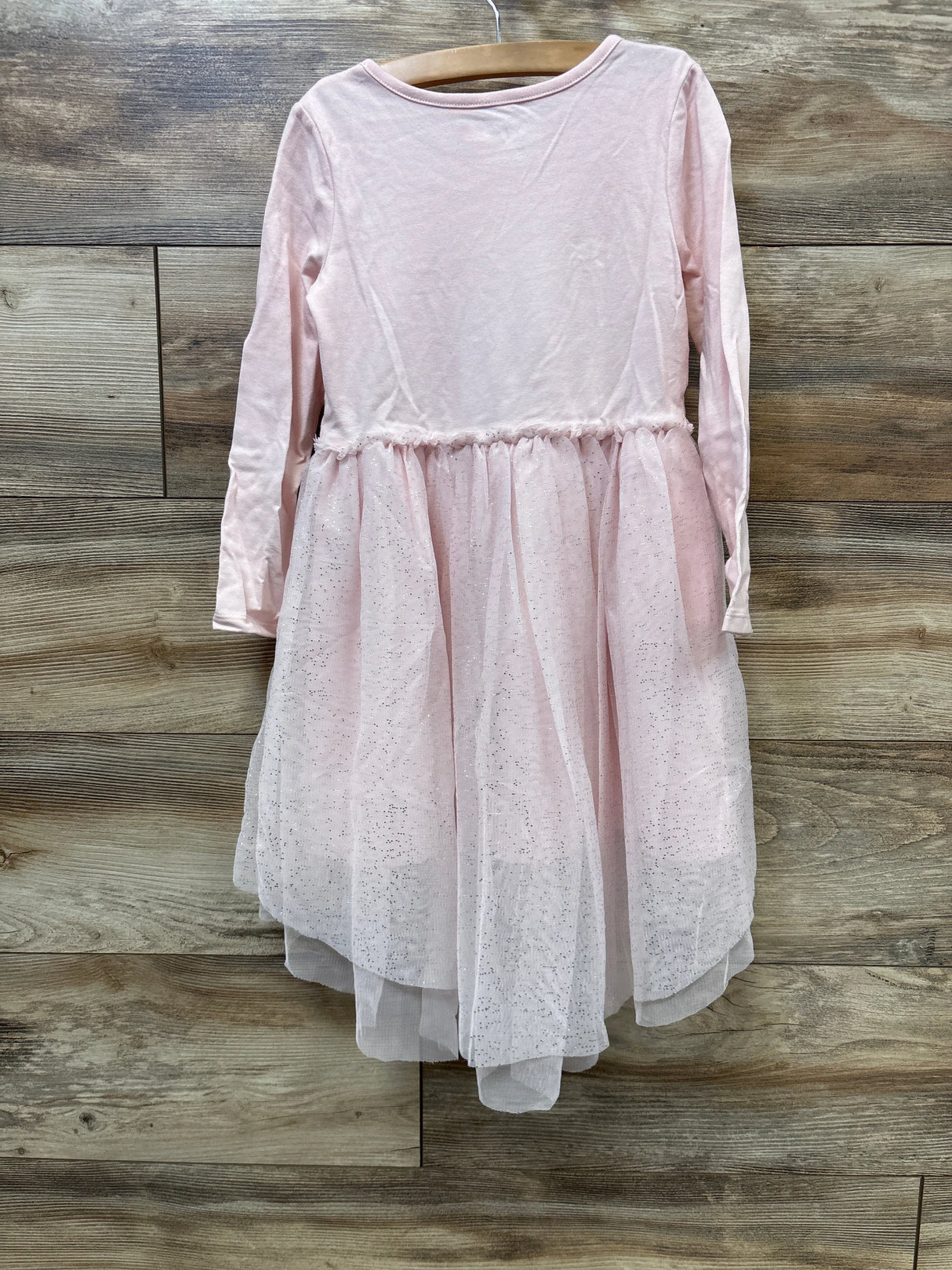 Cat & Jack Lace Tulle Long Sleeve Dress Pink sz 5T