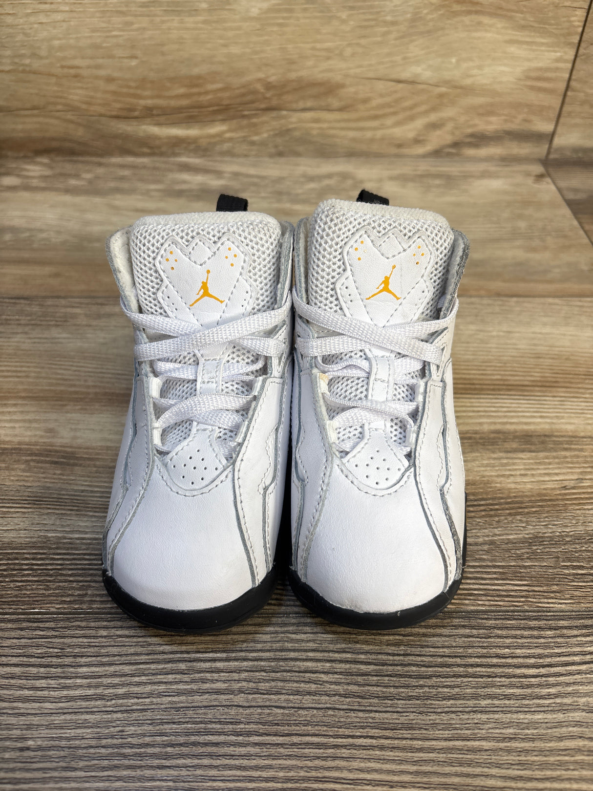 Air Jordan True Flight PS 'White Yellow Ochre' Sneakers sz 8c