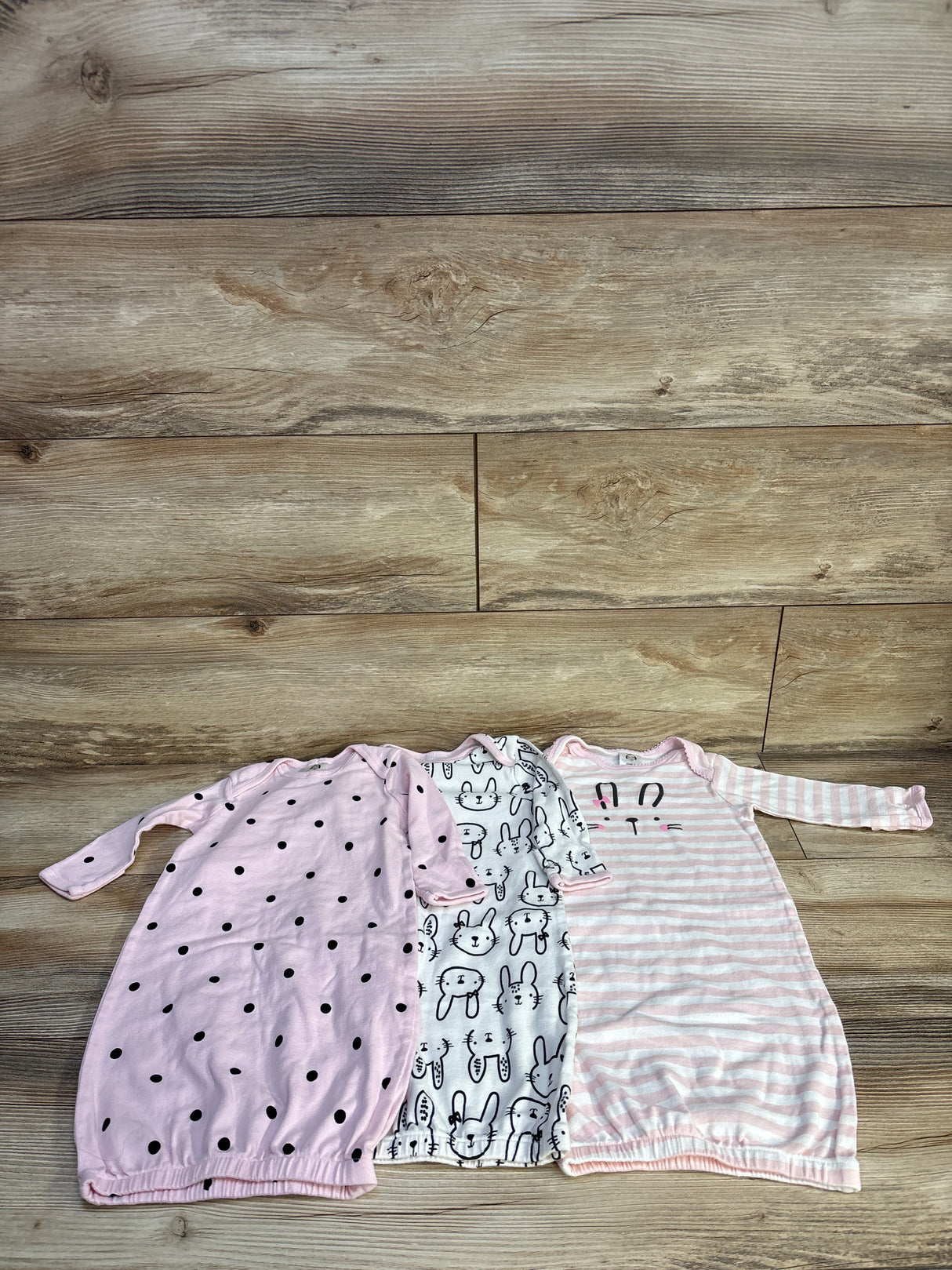 Gerber 3pk Bunny Sleep Sacks Pink sz 0-6m