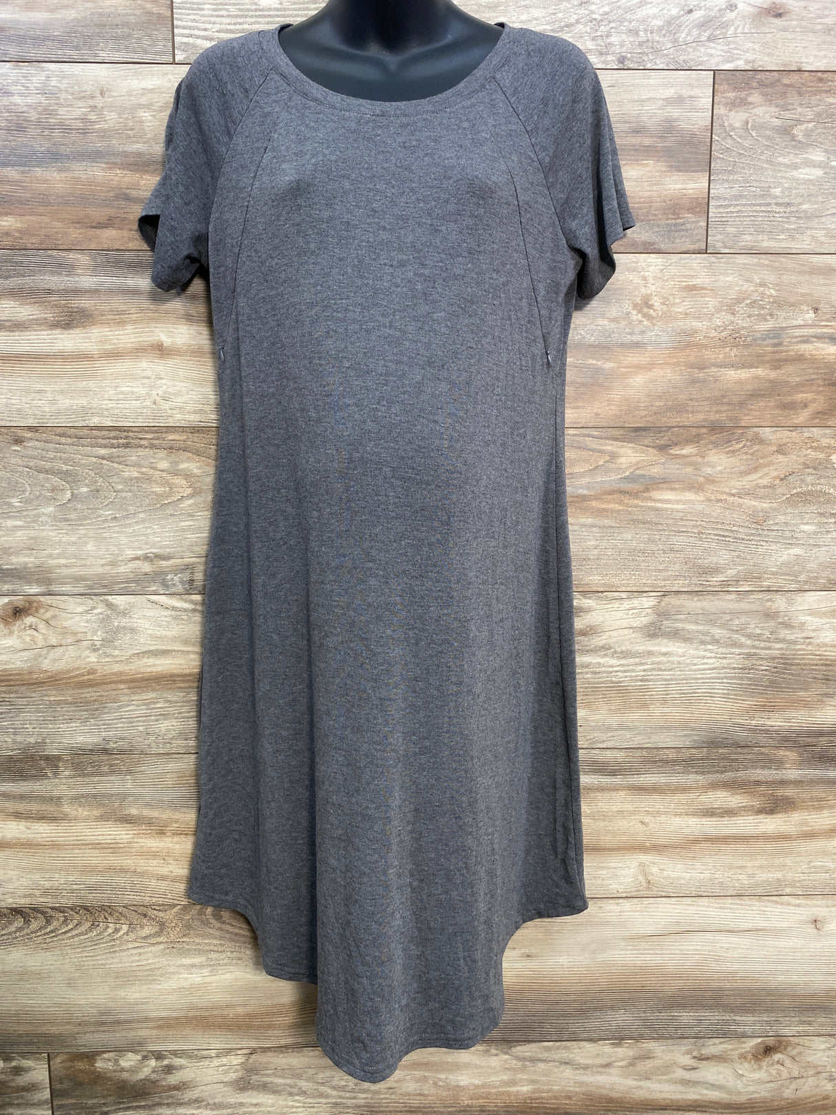 Sleepshirt 3 in 1 Labor/Maternity/Nursing Nightgown Grey sz Medium