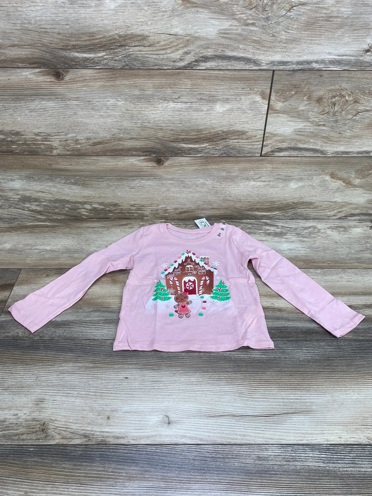 NEW Children's Place Gingerbread House Shirt Pink sz 3T - Me n Mommy To Be