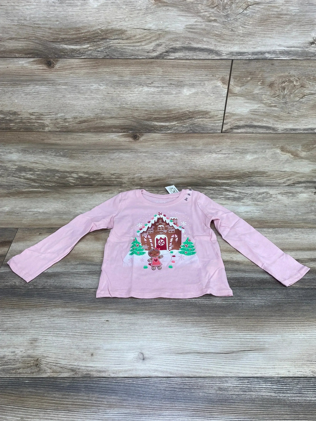 NEW Children's Place Gingerbread House Shirt Pink sz 3T - Me n Mommy To Be