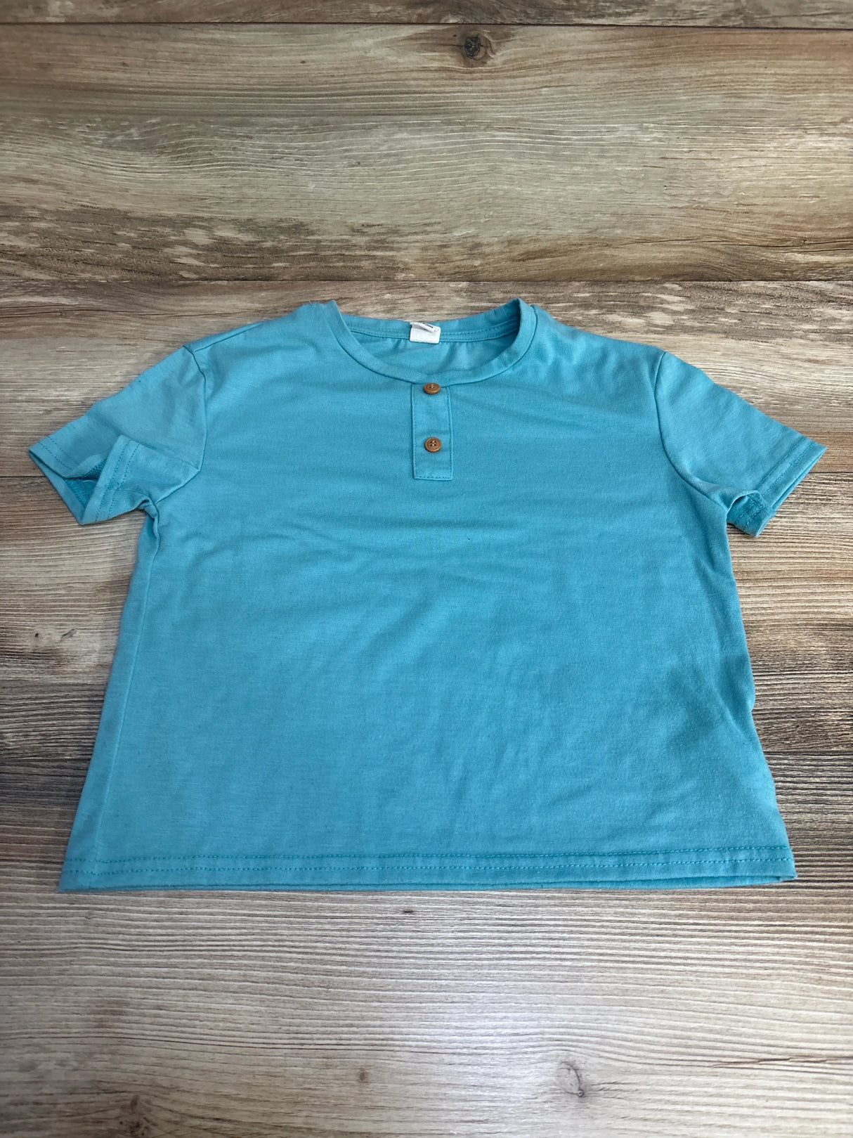 Shein Henley Short Sleeve Shirt Blue sz 5T