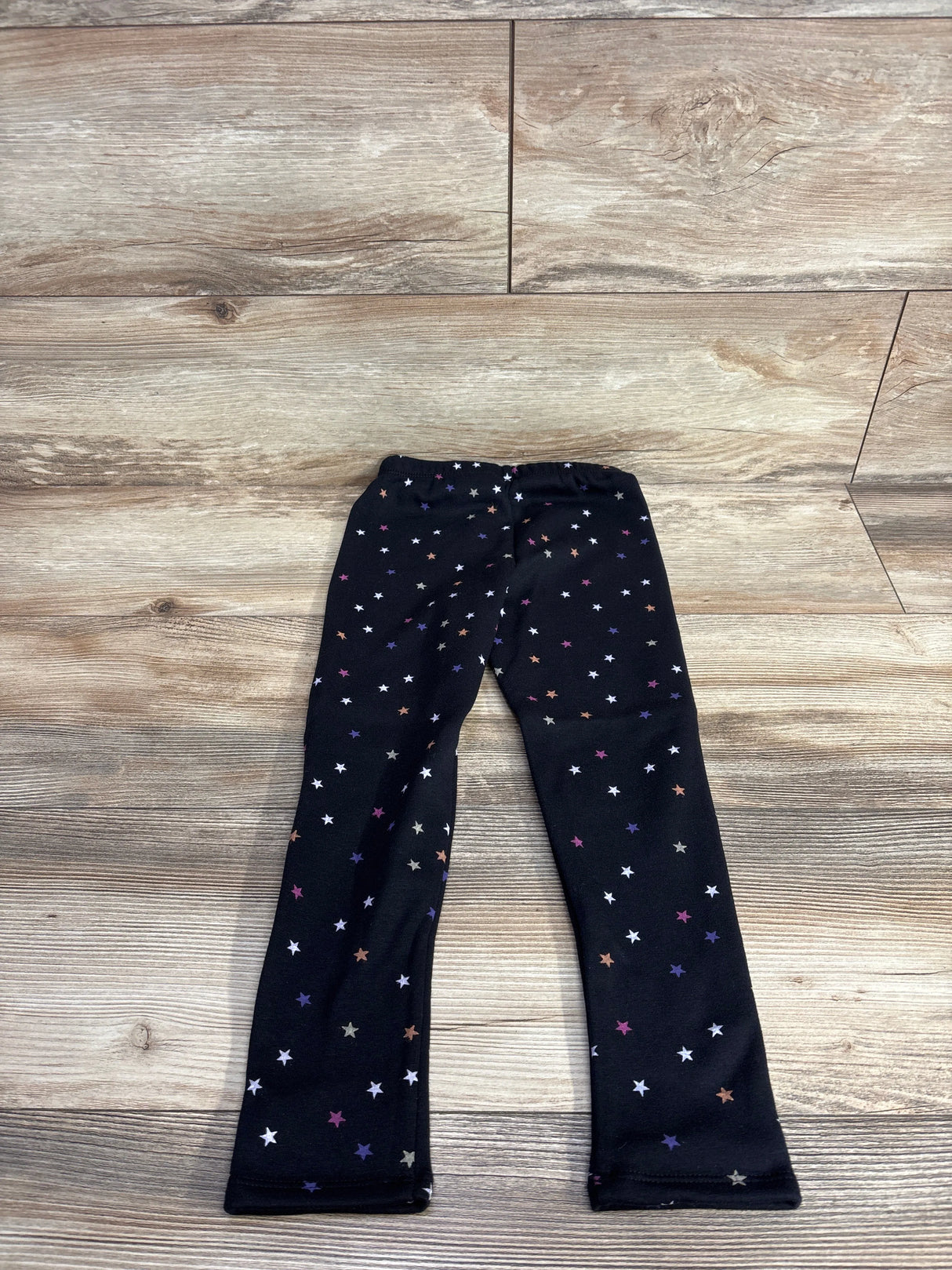 NEW Okie Dokie Star Print Fleece Lined Leggings Black sz 5T