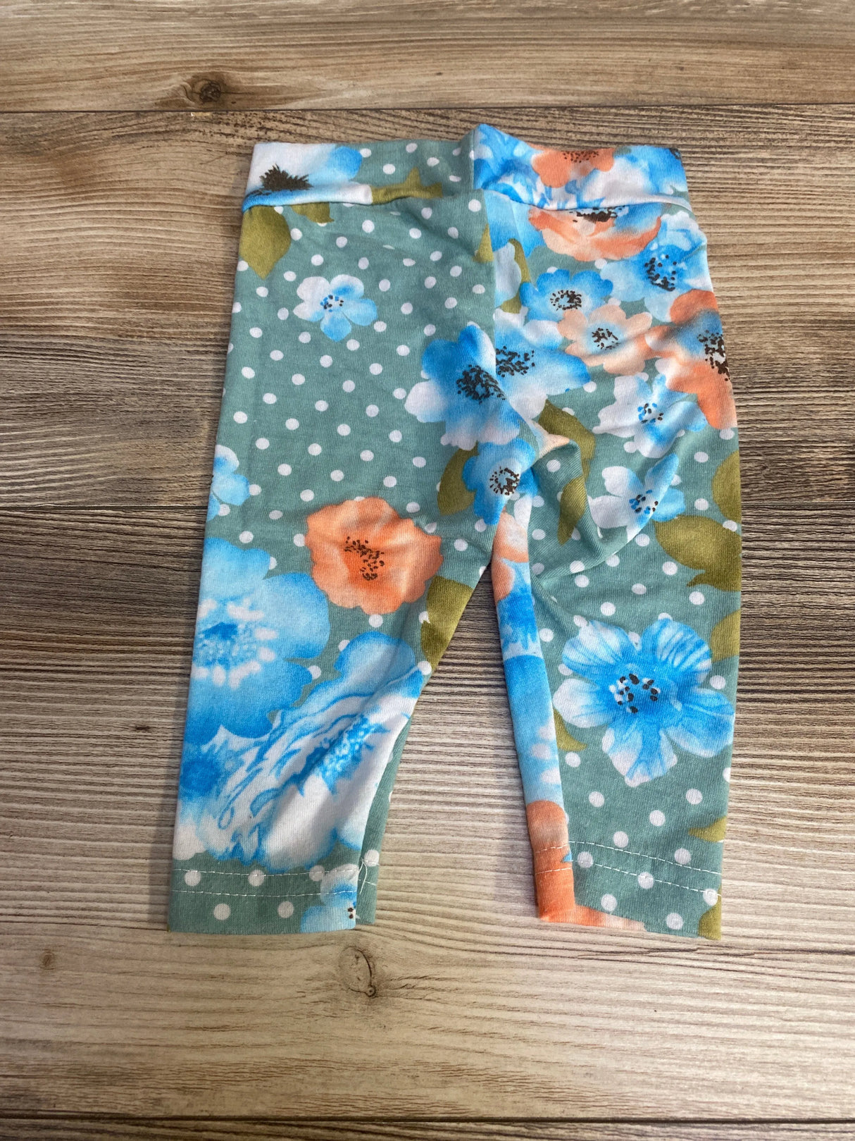 Floral Pants Green sz 0-3m - Me n Mommy To Be