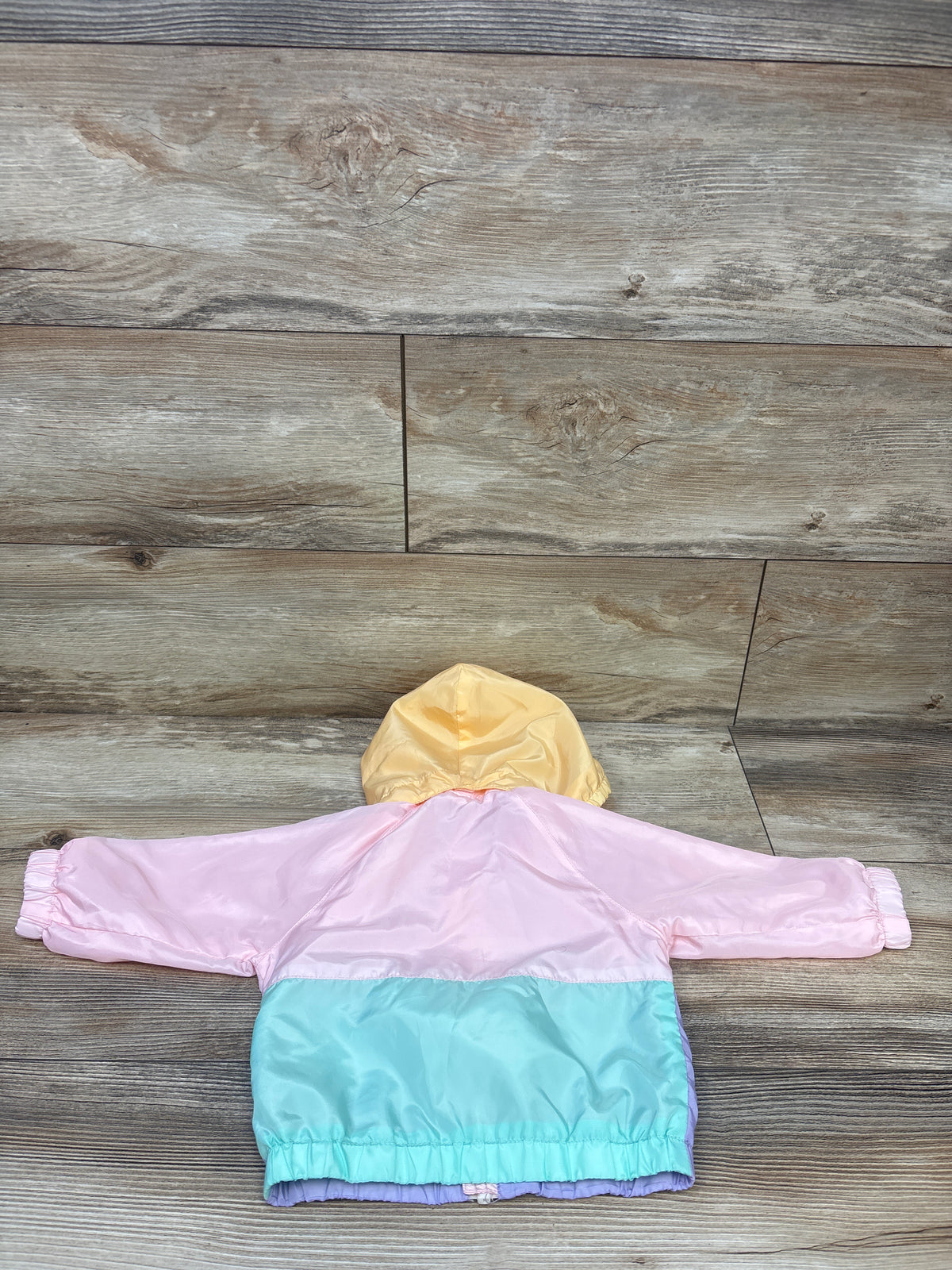 H&M Colorblock Hooded Windbreaker Jacket Pink sz 6m