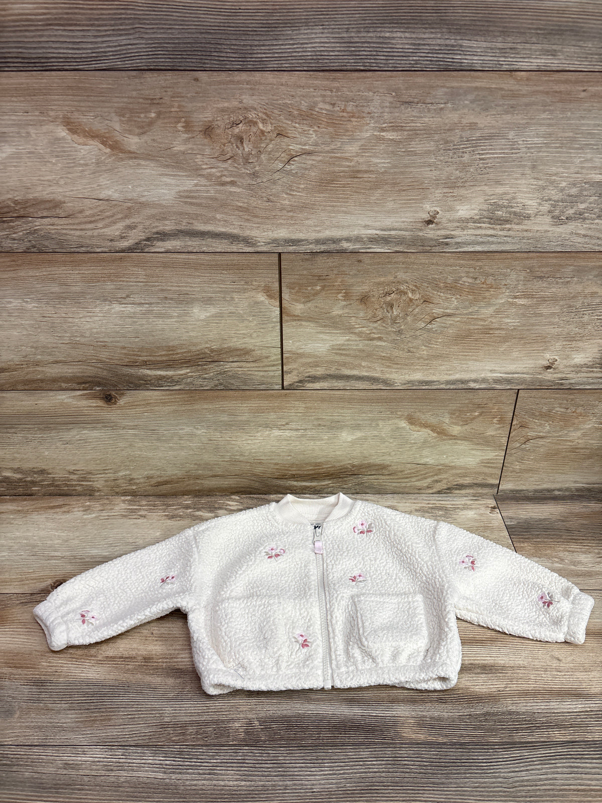 Oshkosh Embroidered Sherpa Jacket Ivory sz 12m