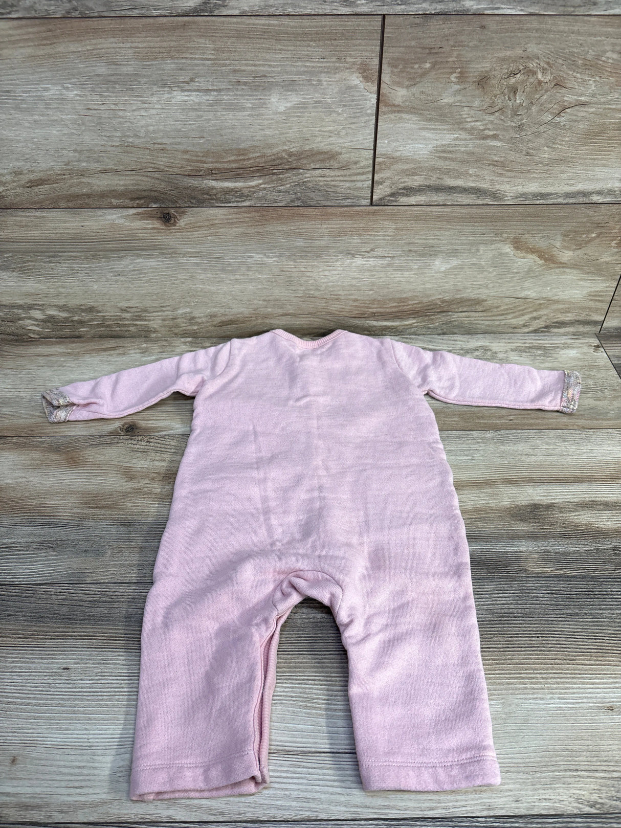 Knit Planner Bunny Print Coverall Pink sz 9-12m