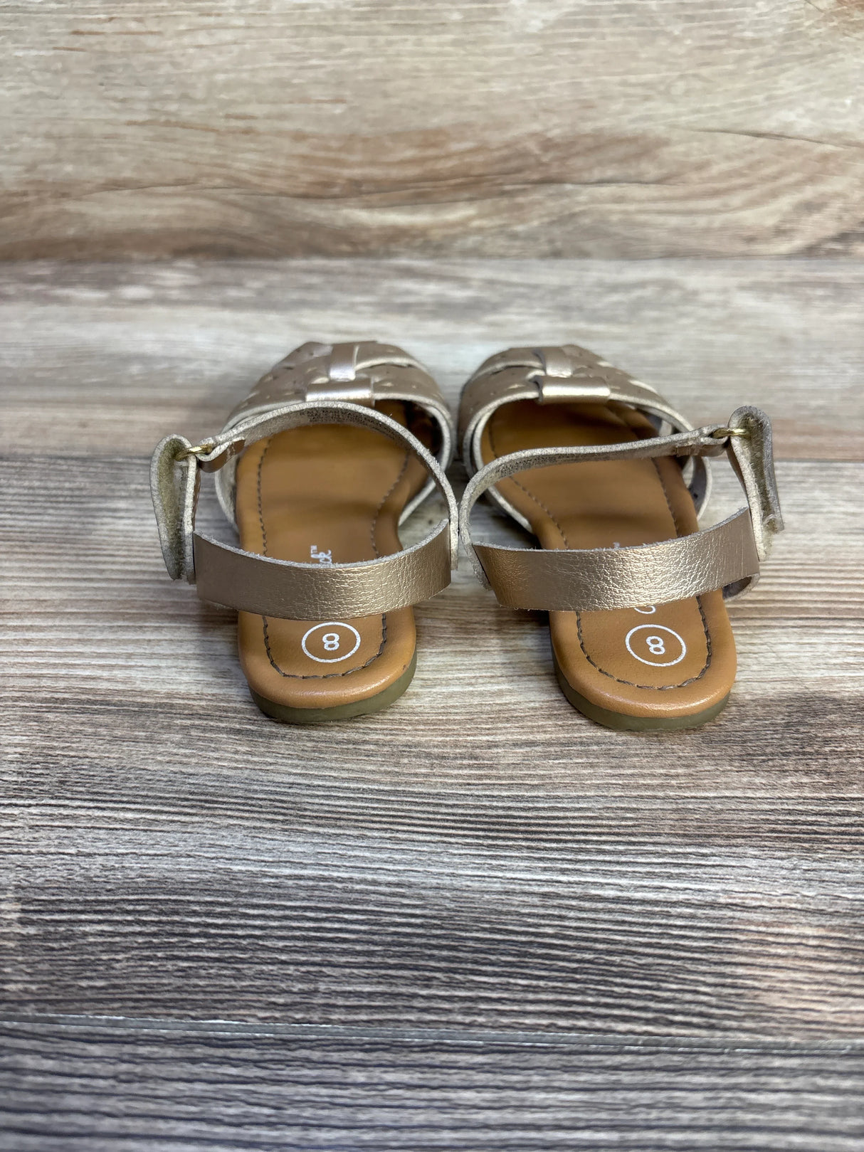 Cat & Jack 'Elysia' Huarache Sandals Gold sz 8c - Me n Mommy To Be