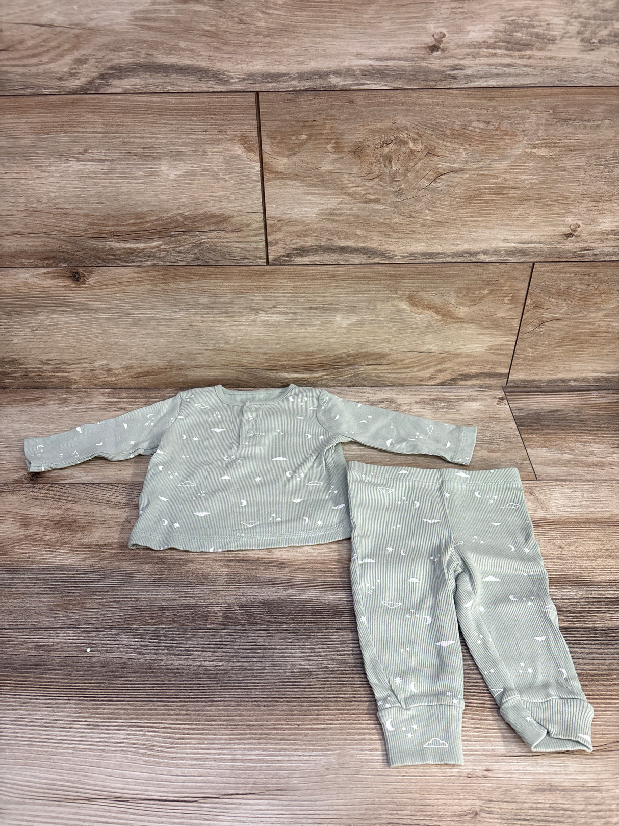 Carter's 2pc Ribbed Henley Shirt & Pants sz 6m