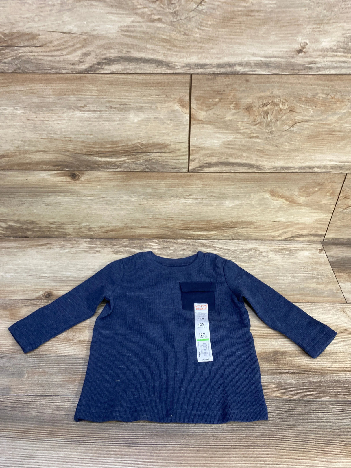 NEW Jumping Beans Long Sleeve Shirt Blue sz 12m