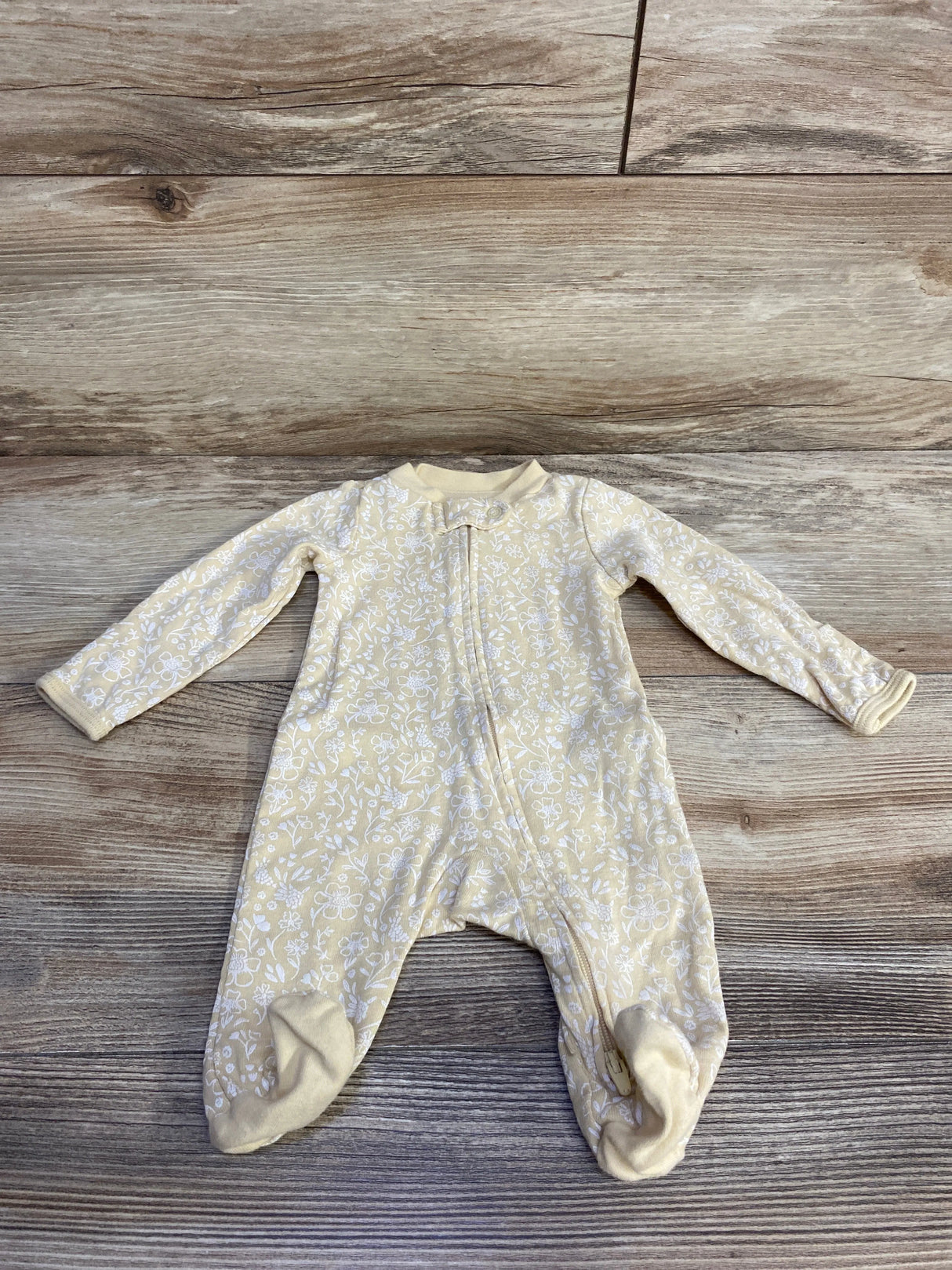 Little Planet Organic Floral Sleeper Yellow sz Newborn
