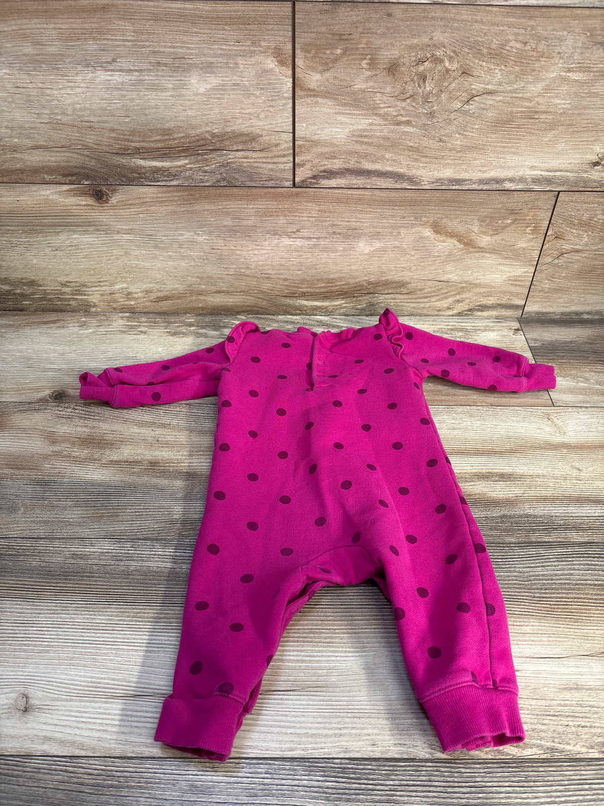 Carter's Polka Dot Coverall Hot Pink sz 9m
