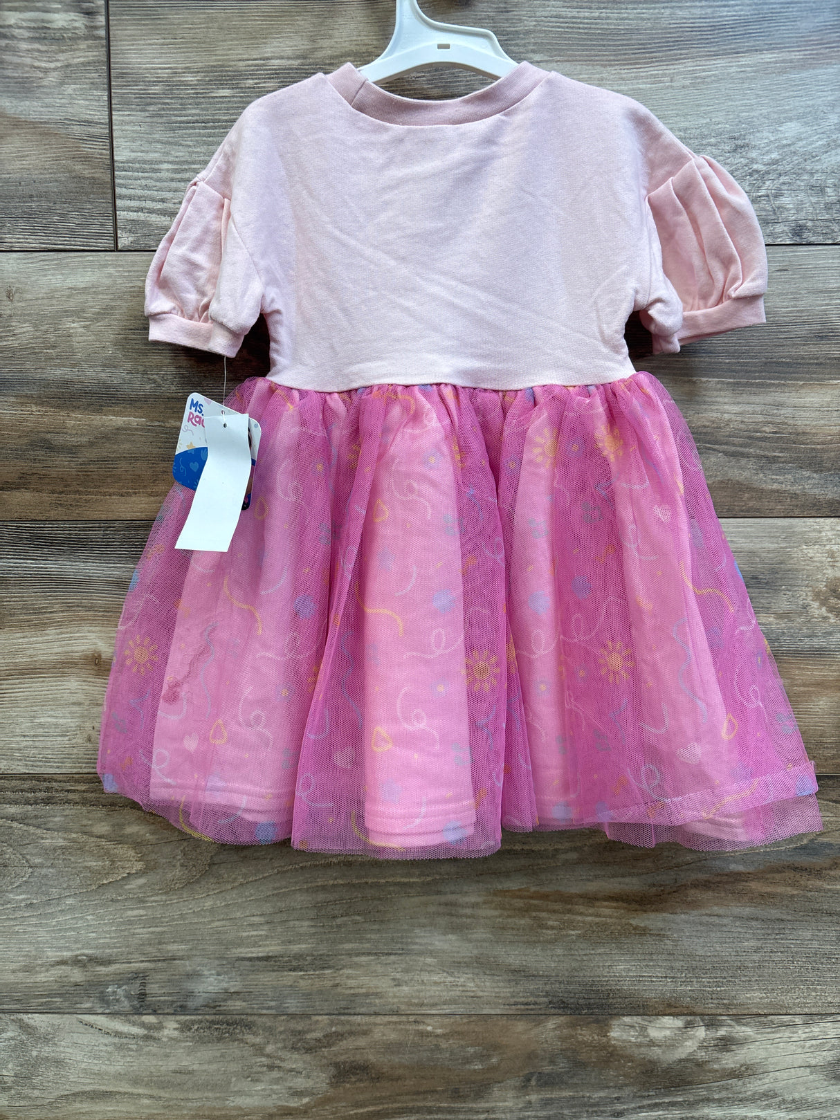 NEW Ms Rachel Jump Puff Sleeve Tulle Dress Pink sz 2T