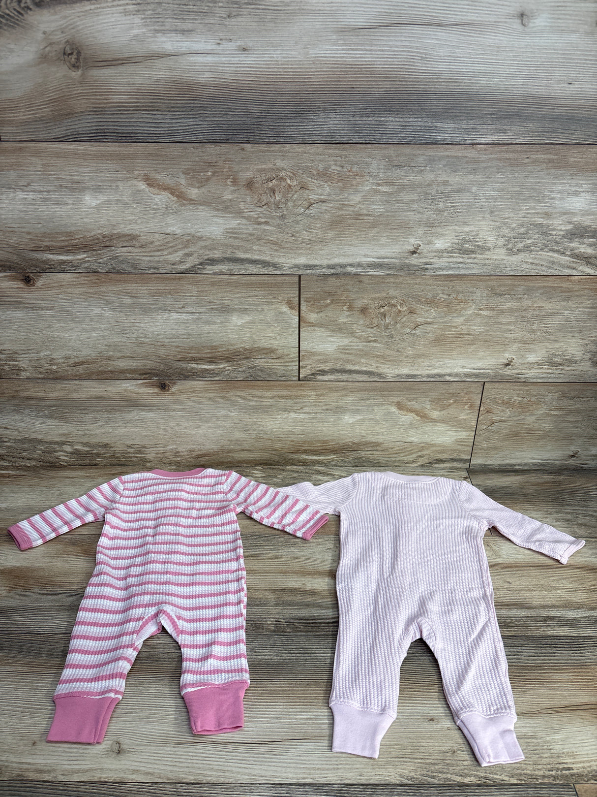 Cloud Island 2pk Waffle Knit Footless Sleeper Set Pink sz 0-3m