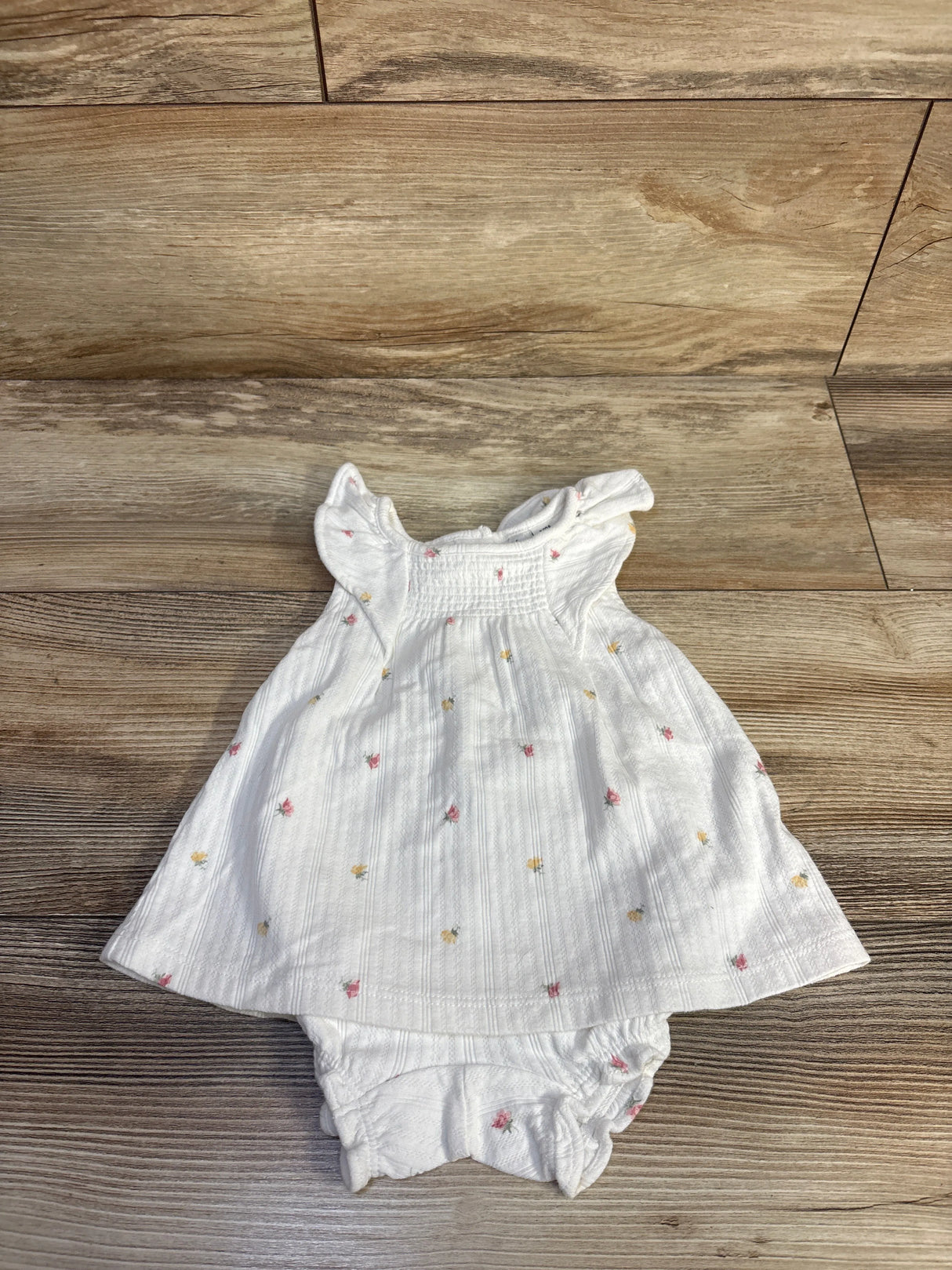 NWOT Janie & Jack 2pc Rose Pointelle Matching Set White sz 3-6m